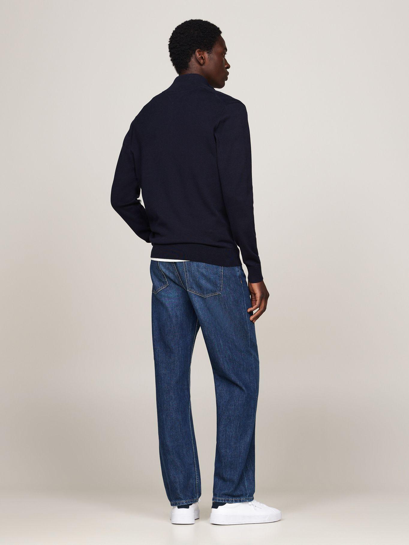 Sweater Essential Cotton Con Cierre Azul Tommy Hilfiger-2