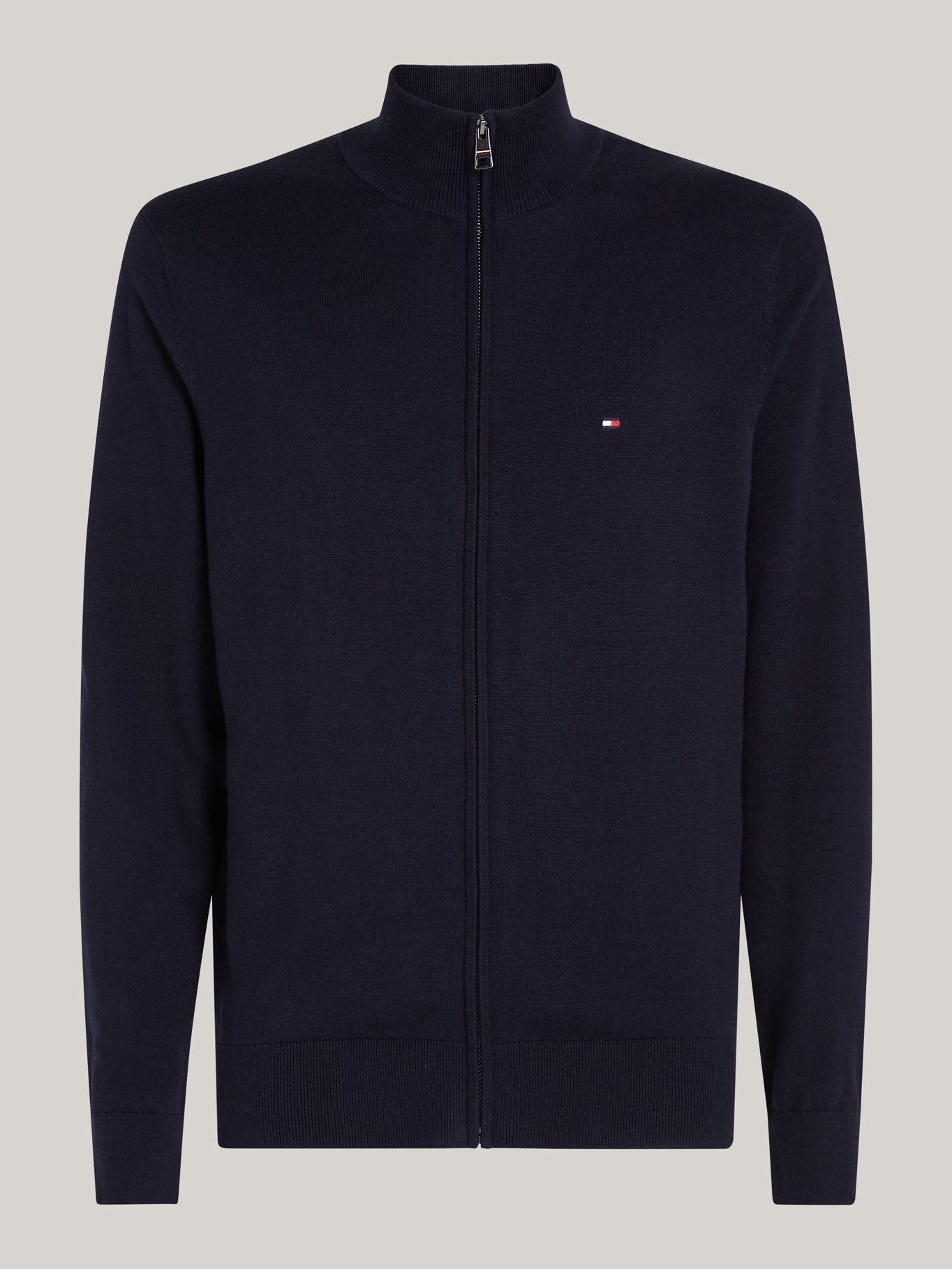 Sweater Essential Cotton Con Cierre Azul Tommy Hilfiger-4