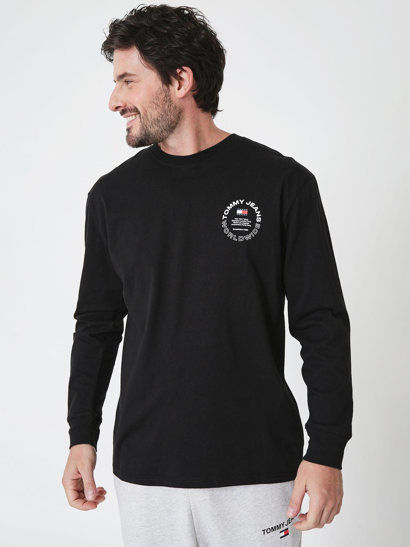 Polera Classic Circle Logo Negro Tommy Jeans-0