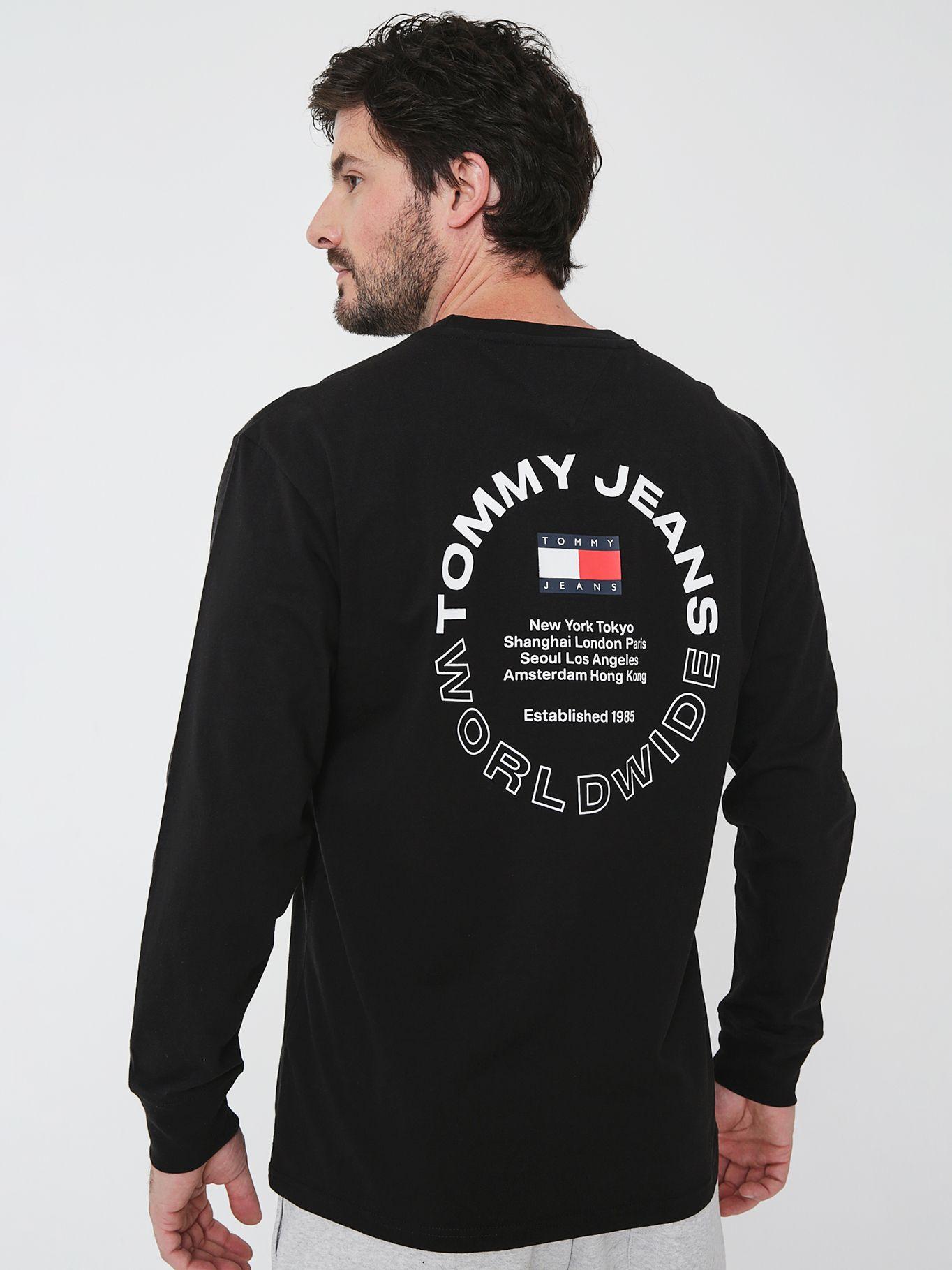 Polera Classic Circle Logo Negro Tommy Jeans-1