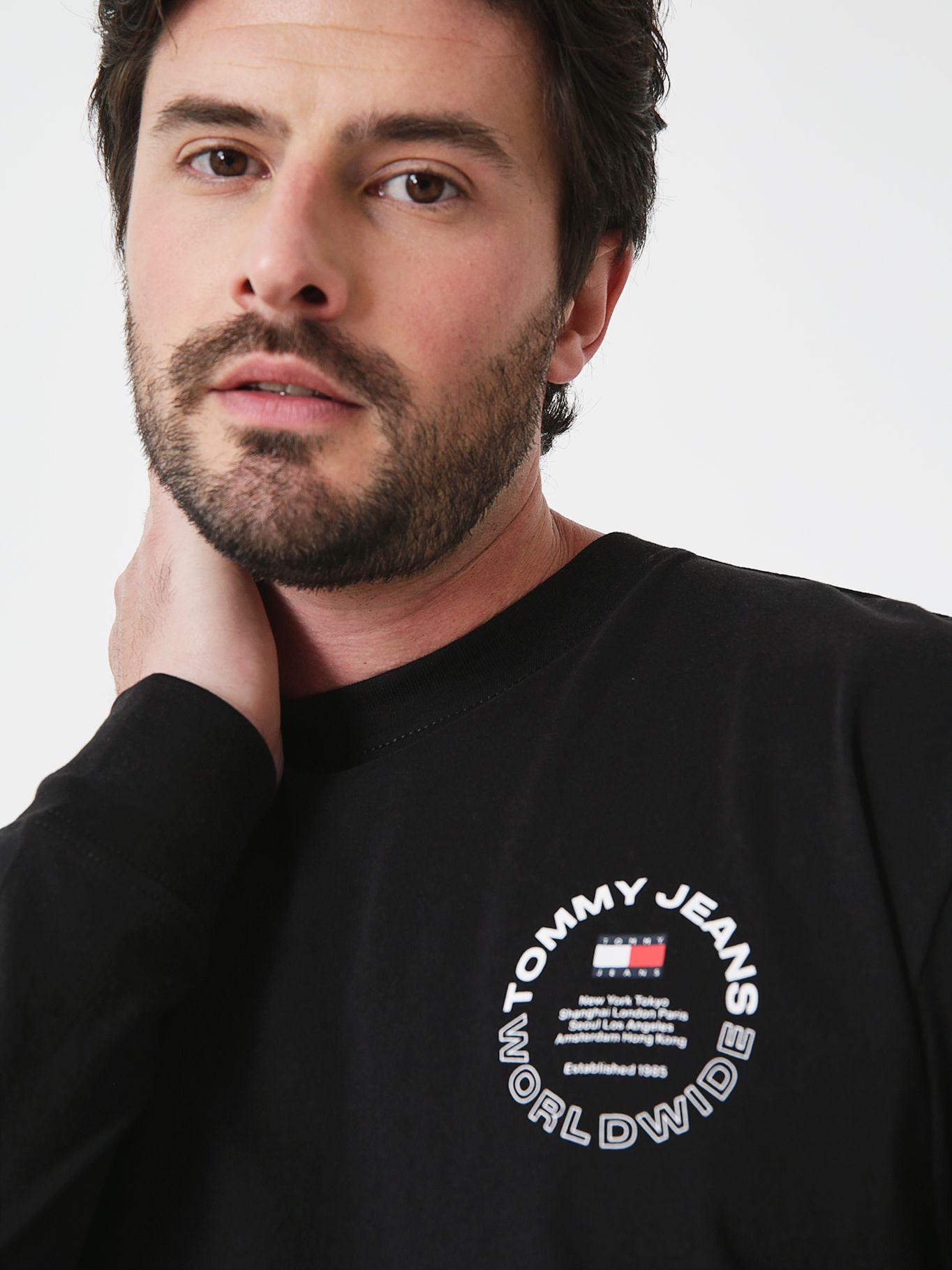 Polera Classic Circle Logo Negro Tommy Jeans-3