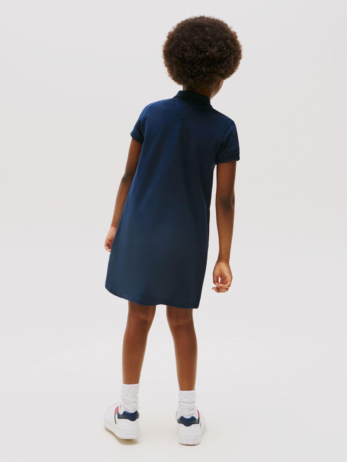 Vestido Tipo Polo Con Cuello A Azul Tommy Hilfiger-1