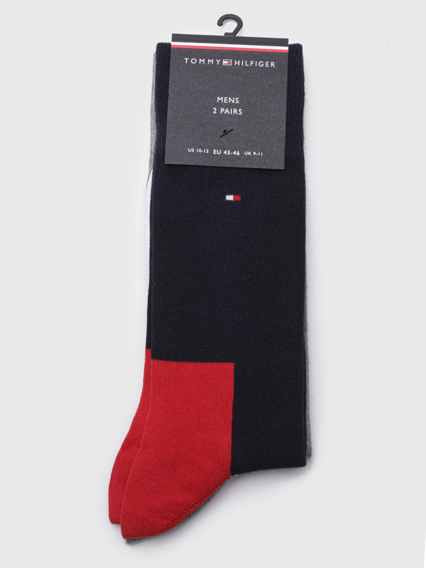 Pack De 2 SocksCon Logo Stripe Azul Tommy Hilfiger-3