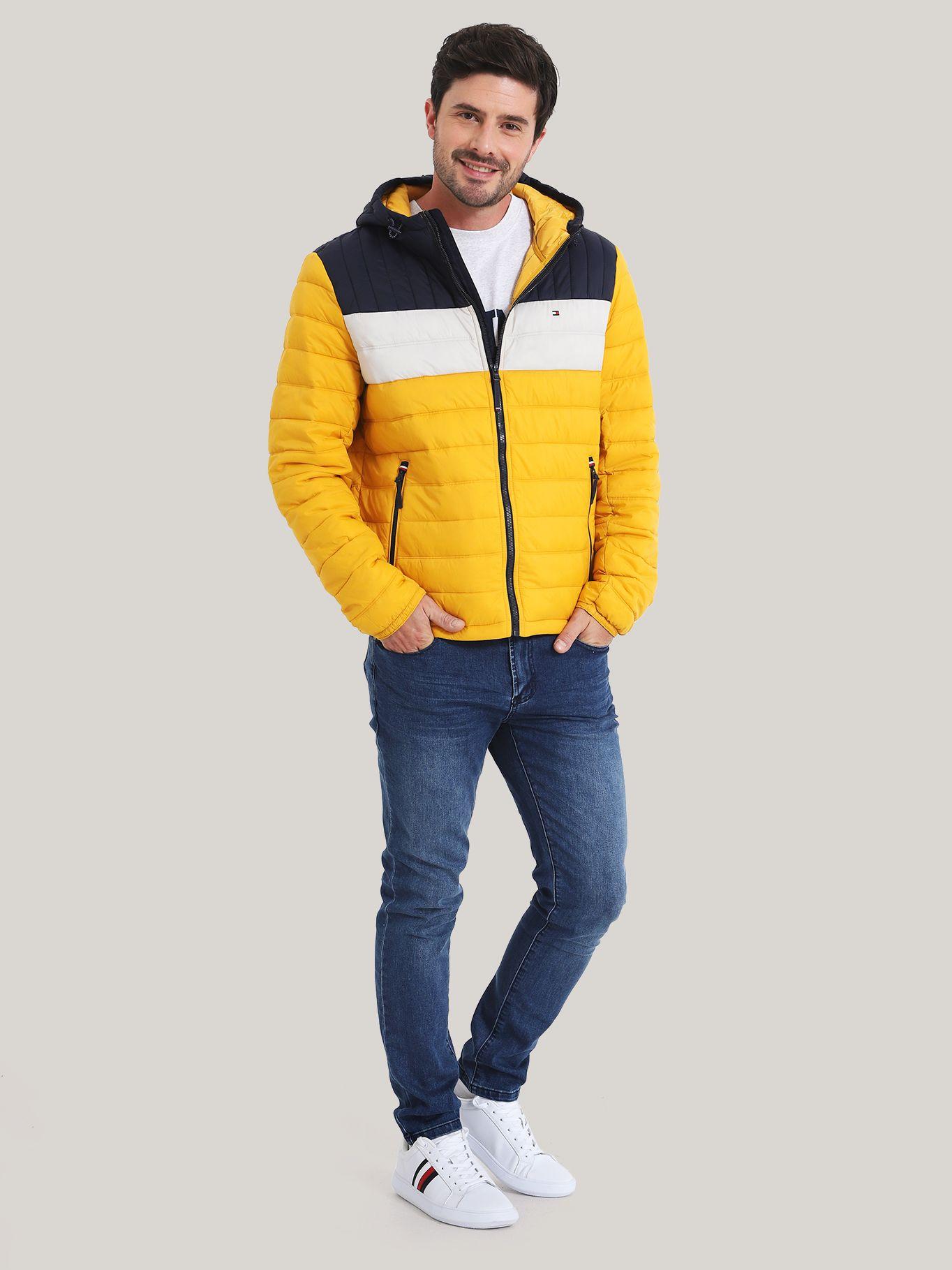 Parka Weight Quilted Colorblock Amarillo Tommy Hilfiger-1