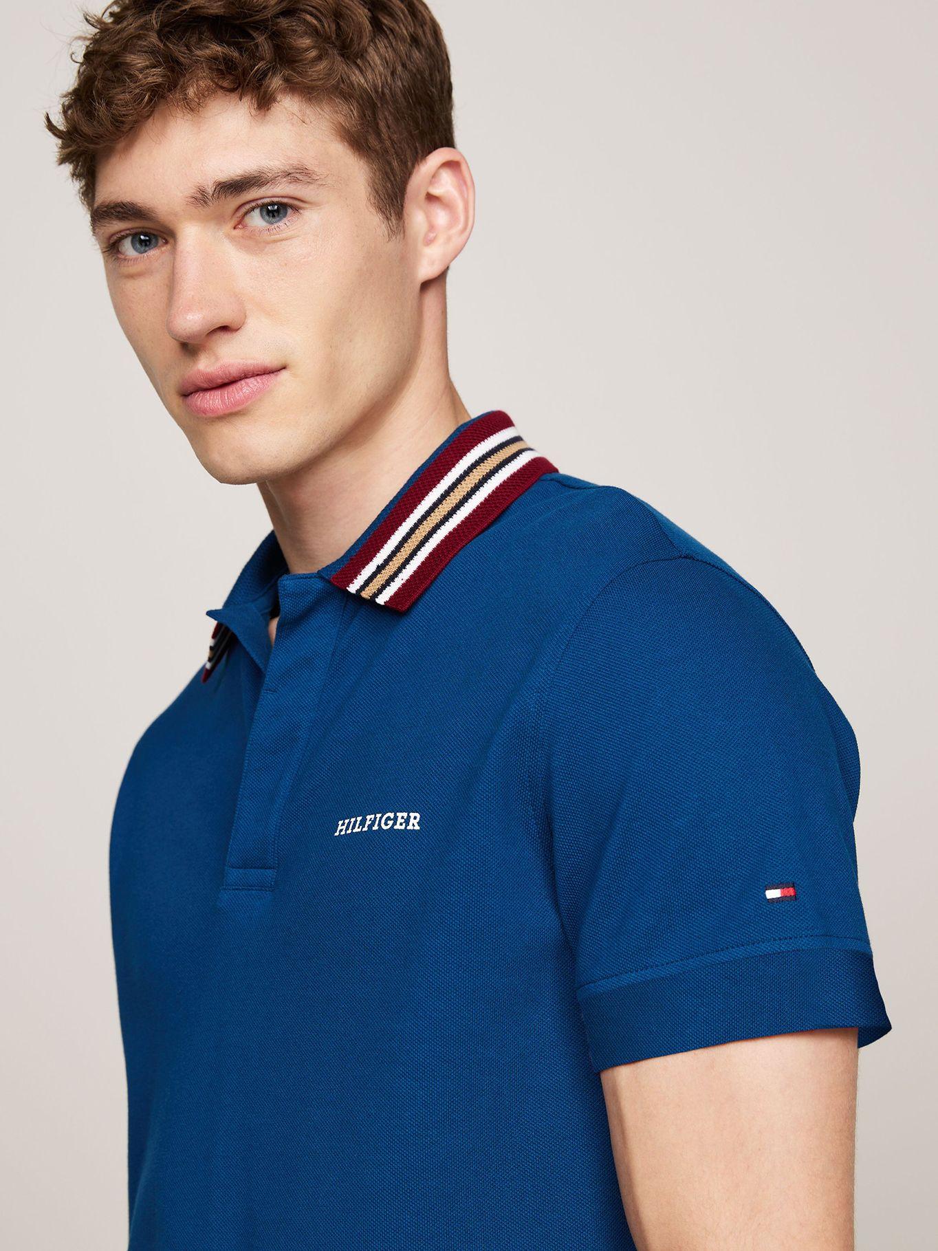 Polo Cuello Contraste Regular Fit Azul Tommy Hilfiger-3