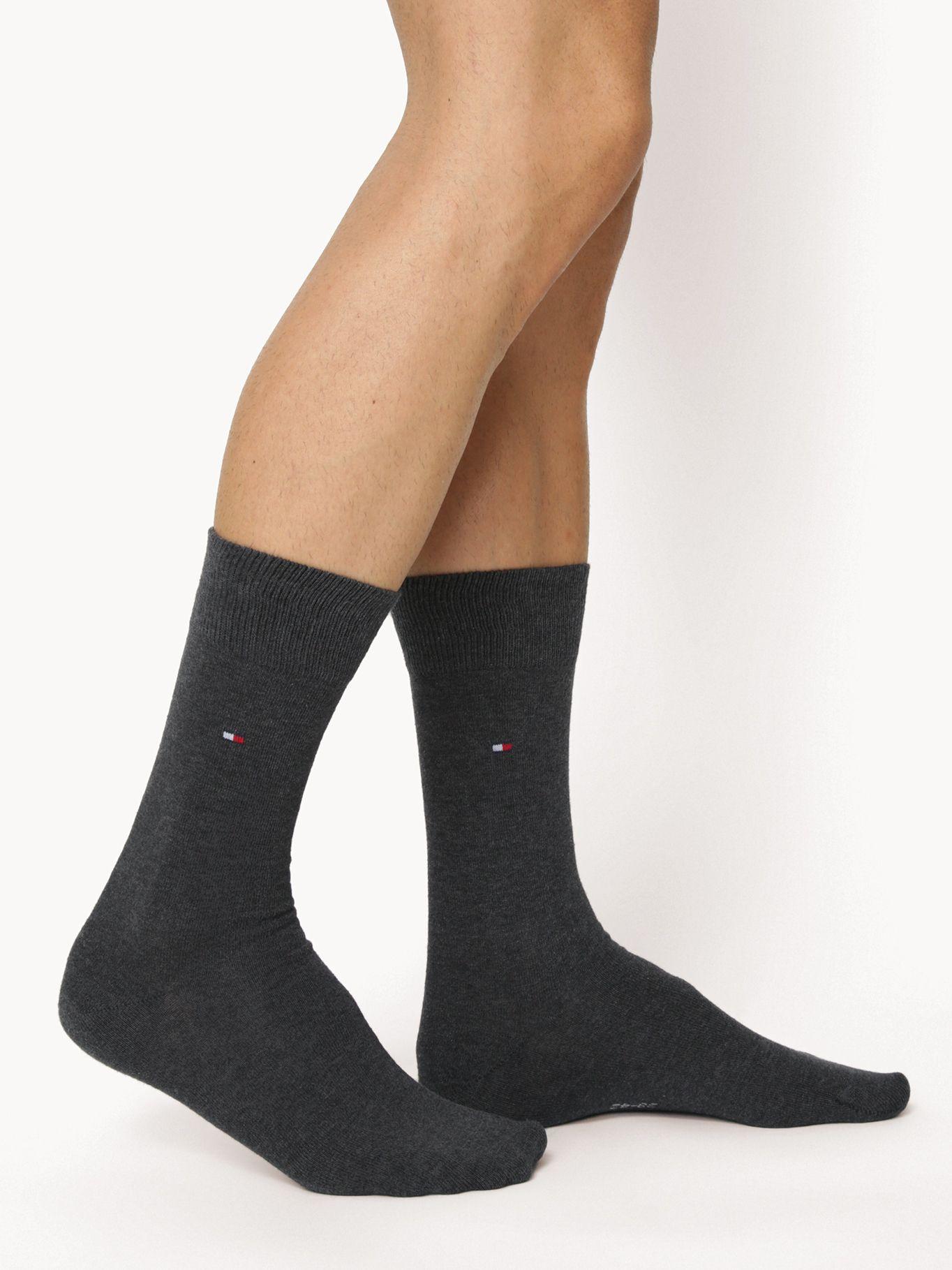 Pack De 2 Par Cuadros Calcetines  Negro Tommy Hilfiger-1