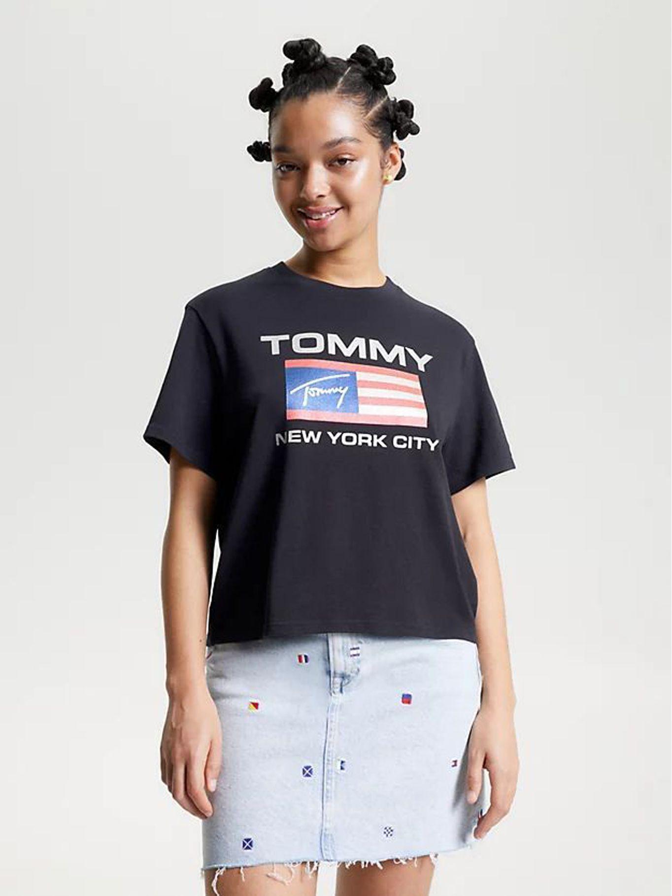 Polera Modern Flag  Azul Tommy Jeans-0