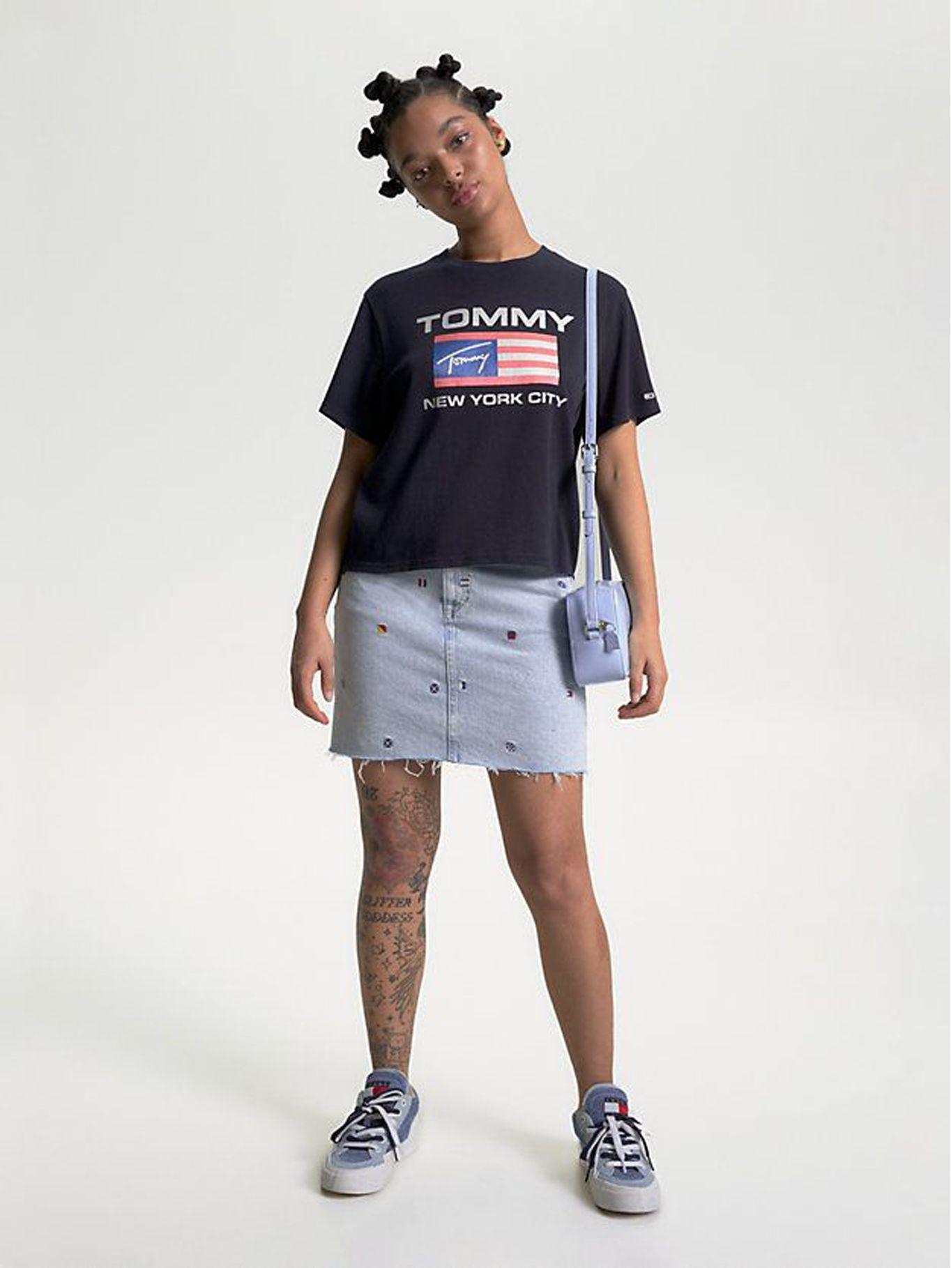 Polera Modern Flag  Azul Tommy Jeans-1