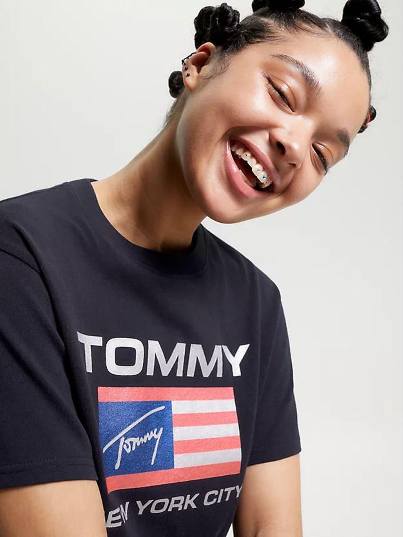 Polera Modern Flag  Azul Tommy Jeans-2