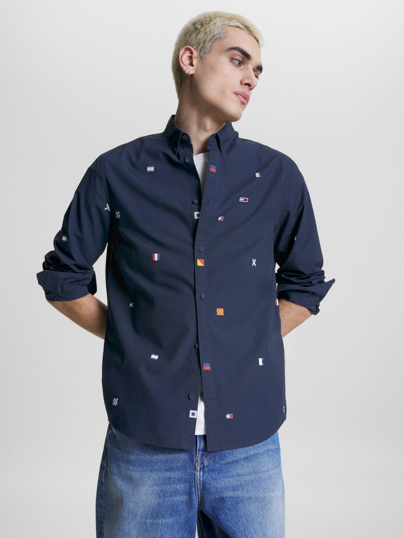 Camisa Archive Classic Con Logos Azul Tommy Jeans-0