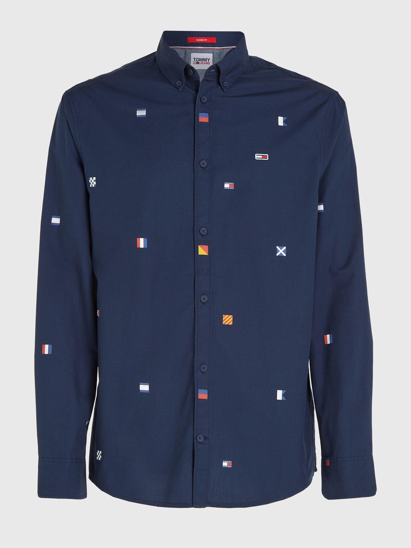 Camisa Archive Classic Con Logos Azul Tommy Jeans-4