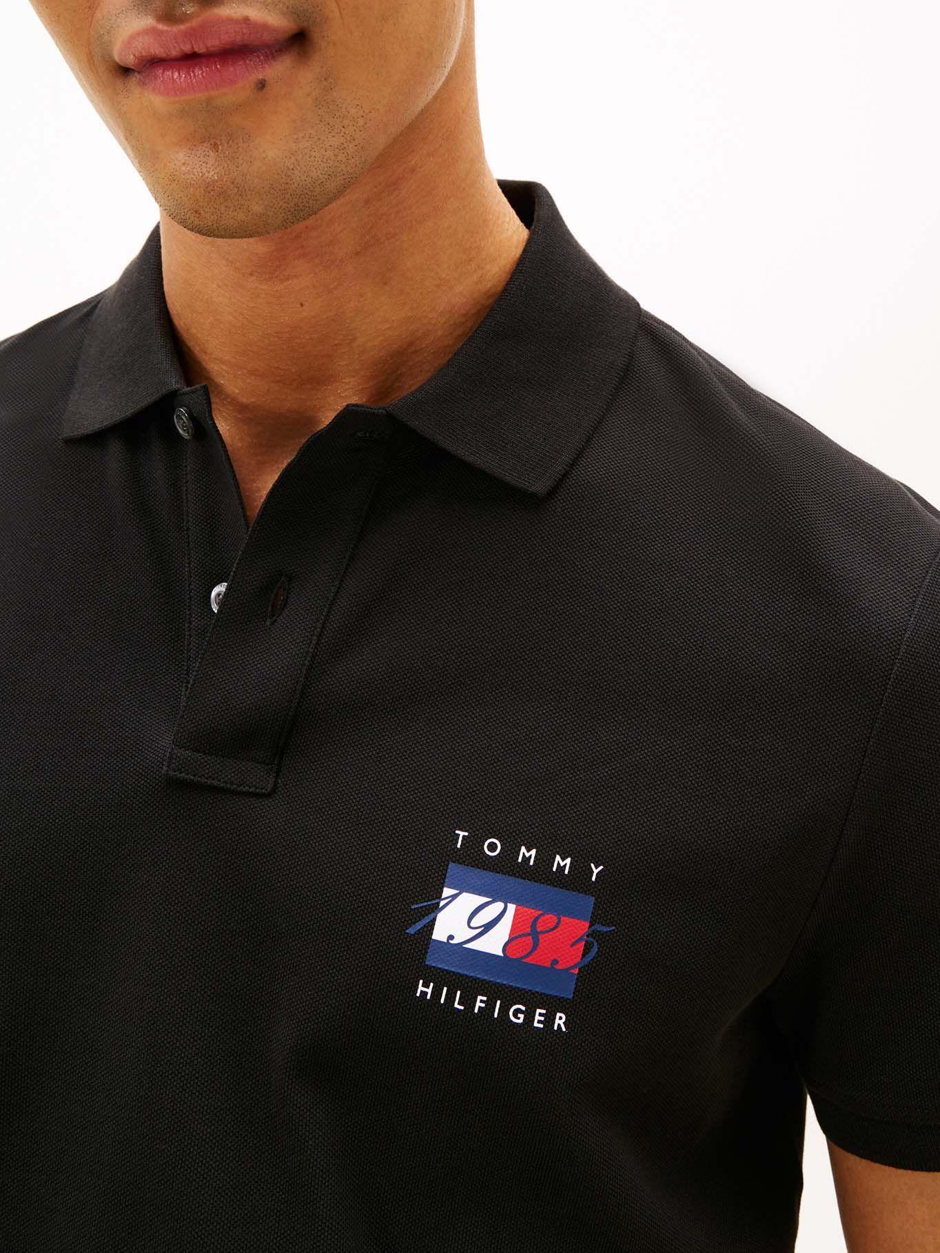 Polo Regular Fit Con Logo Gráfico Negro Tommy Hilfiger-3