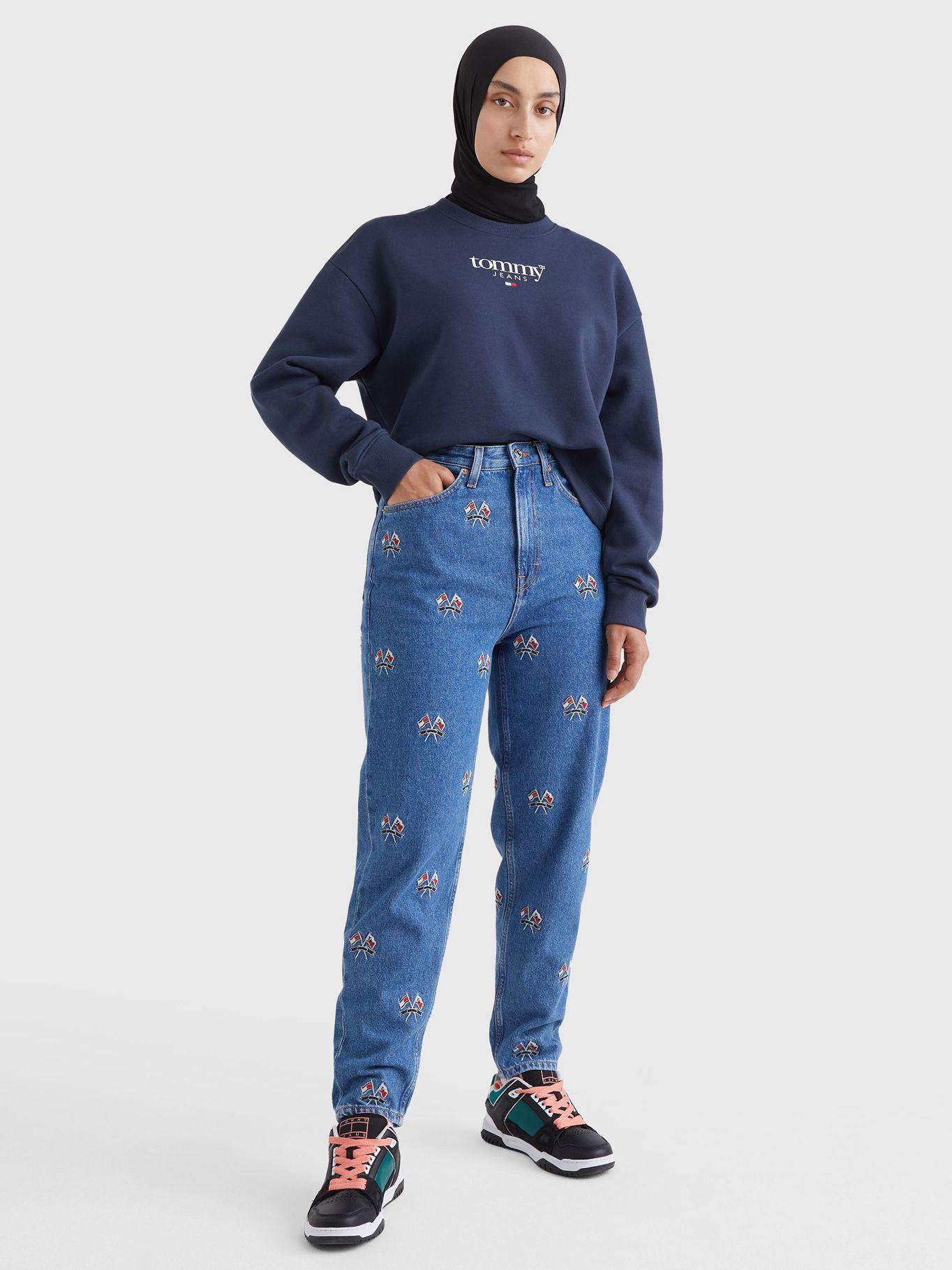 Polerón Relaxed Essential Logo Azul Tommy Jeans-1