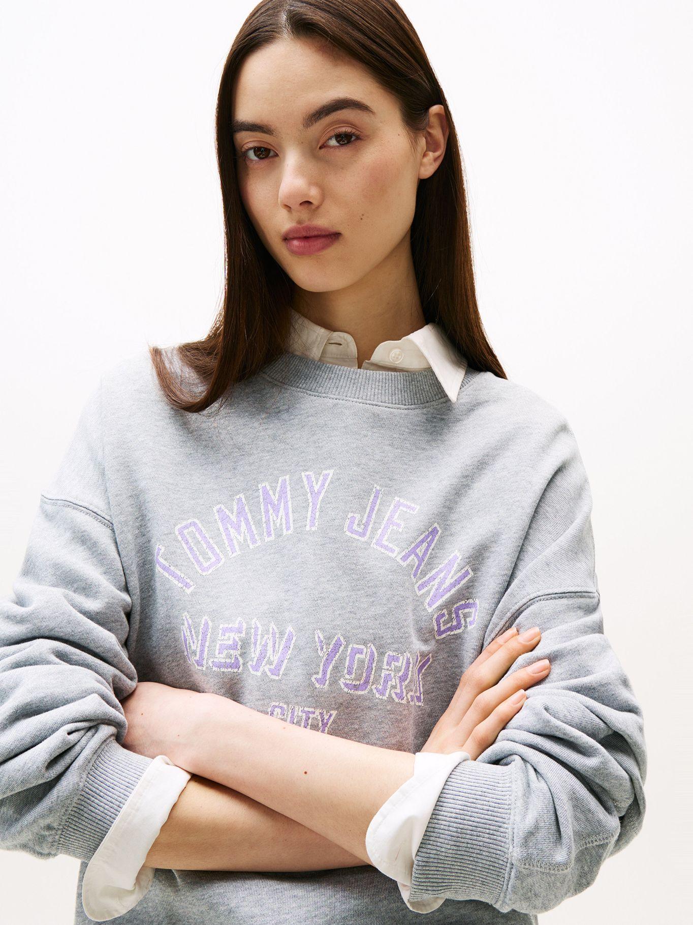 Polerón Relaxed Varsity Gris Q13 Tommy Jeans-3