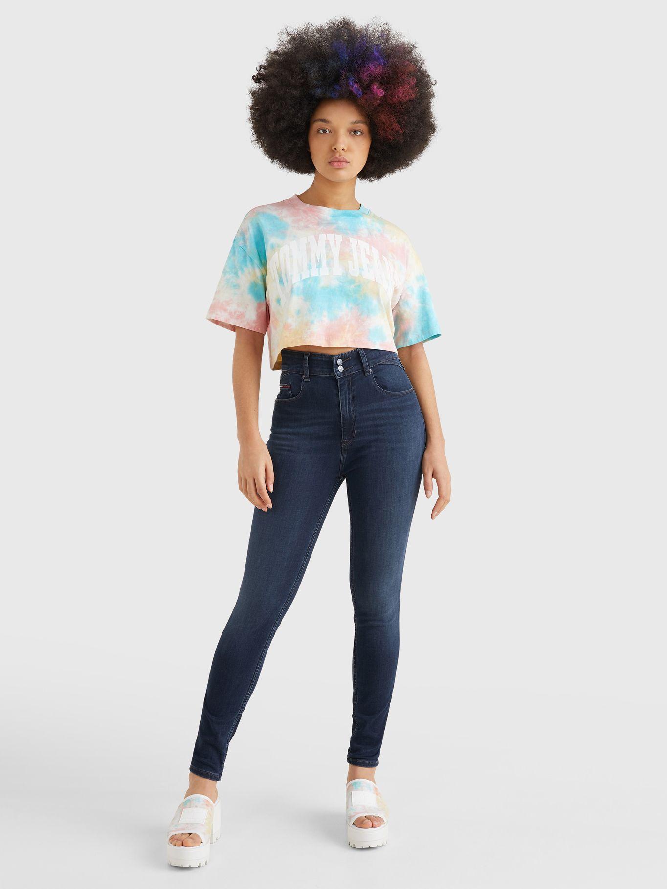 Jeans Talle Alto Skinny Bf3361 Negro Tommy Hilfiger-0