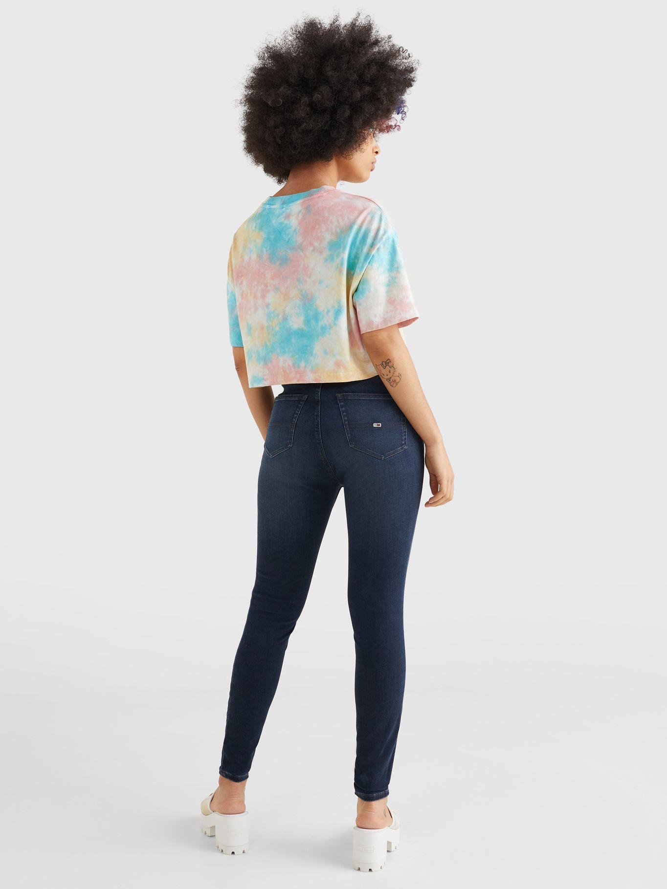 Jeans Talle Alto Skinny Bf3361 Negro Tommy Hilfiger-1