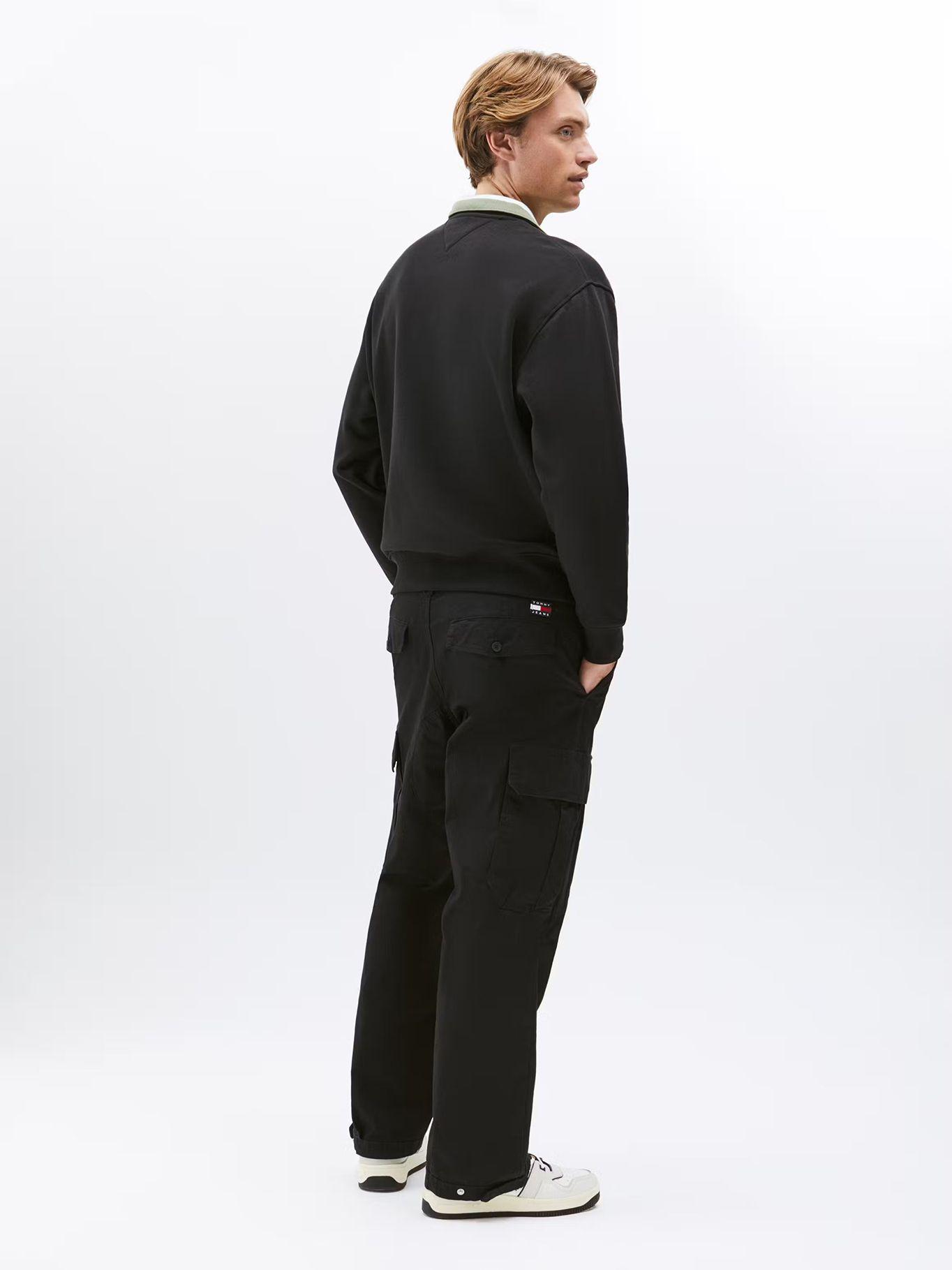 Polerón Relaxed Con Medio Cierre Negro Tommy Jeans-2
