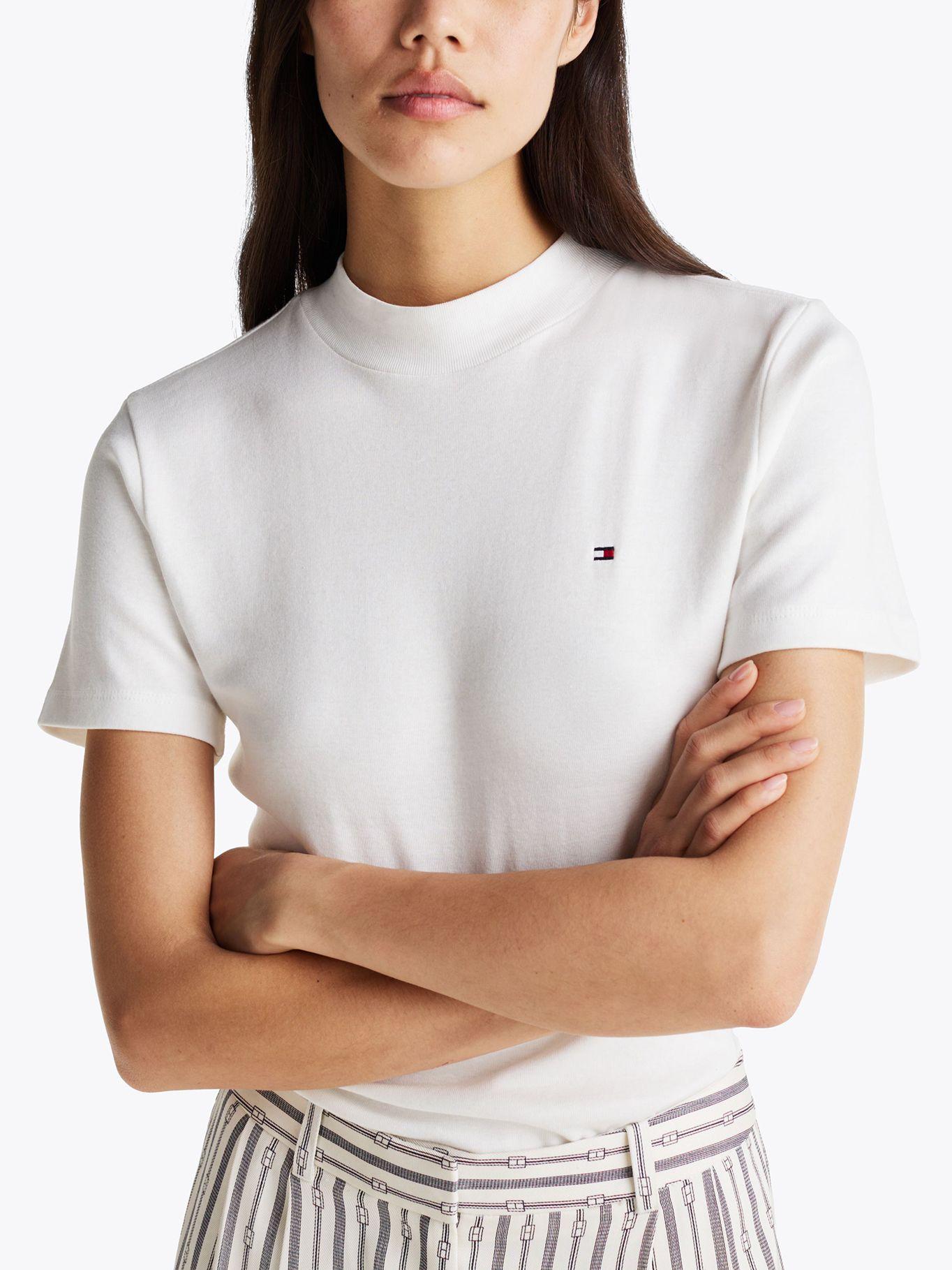 Polera Cropped Slim Fit Blanco Tommy Hilfiger-3
