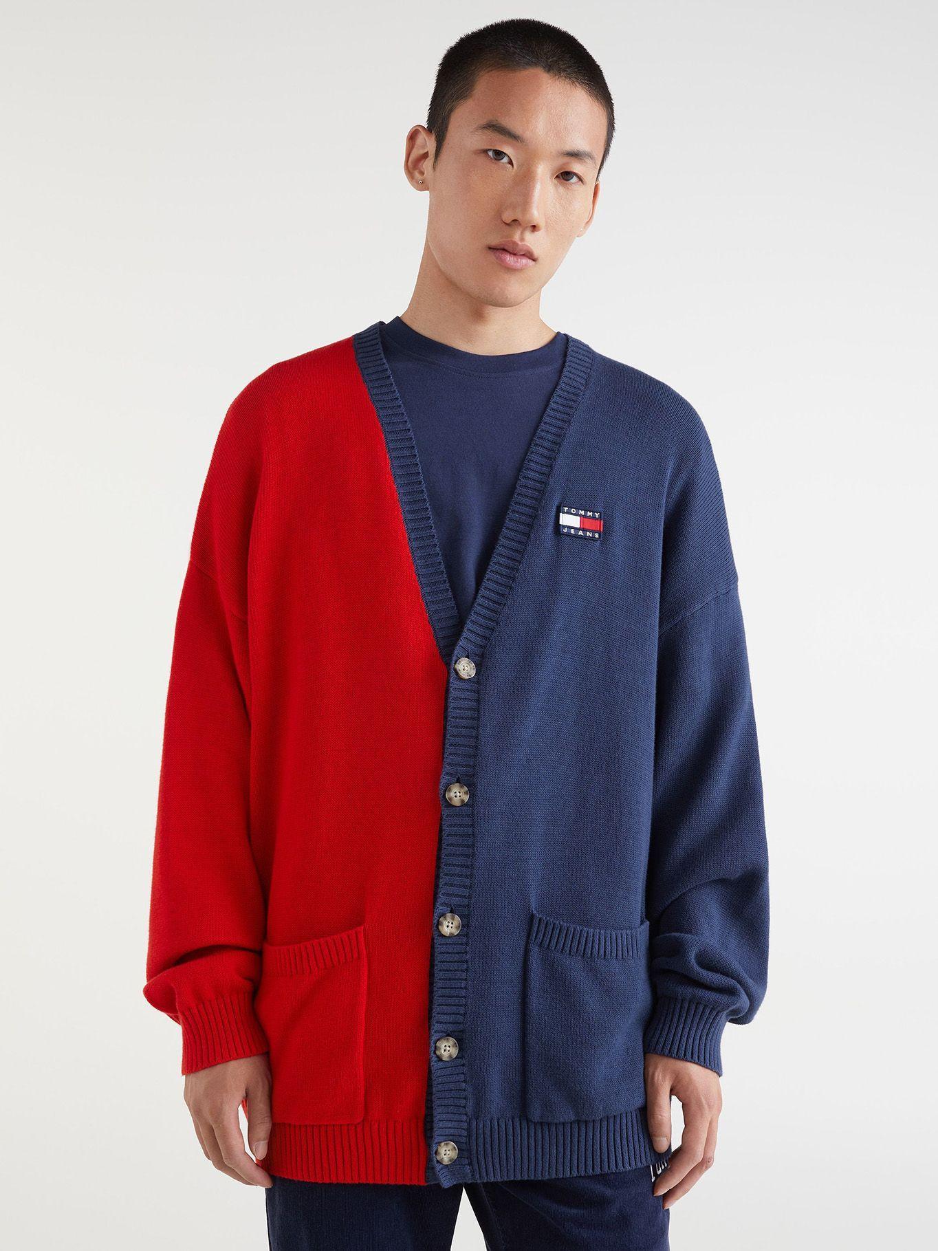 Cárdigan Skater Color Block Azul Tommy Hilfiger-0
