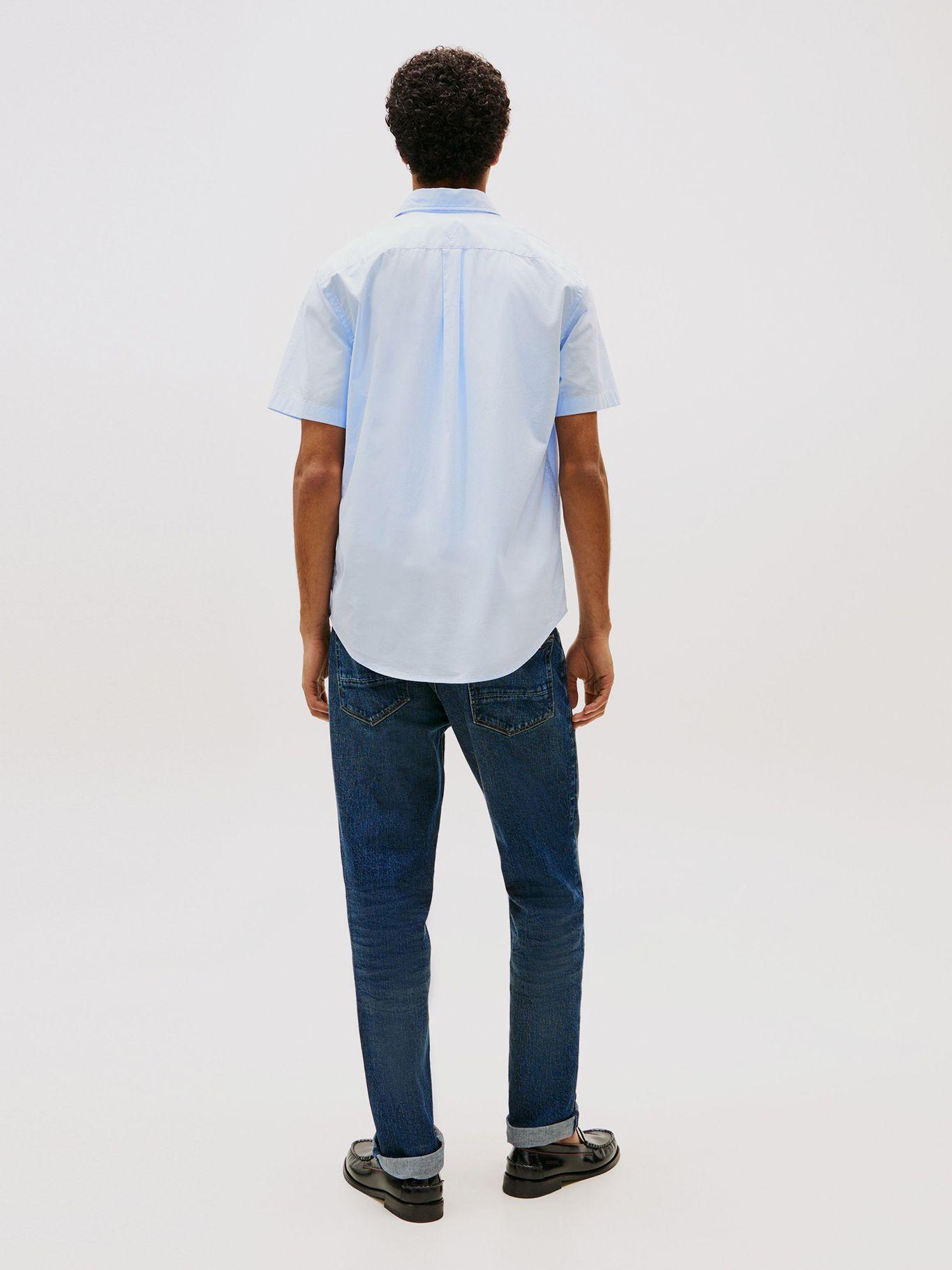 Camisa Flex Poplin Solid Celeste Tommy Hilfiger-2