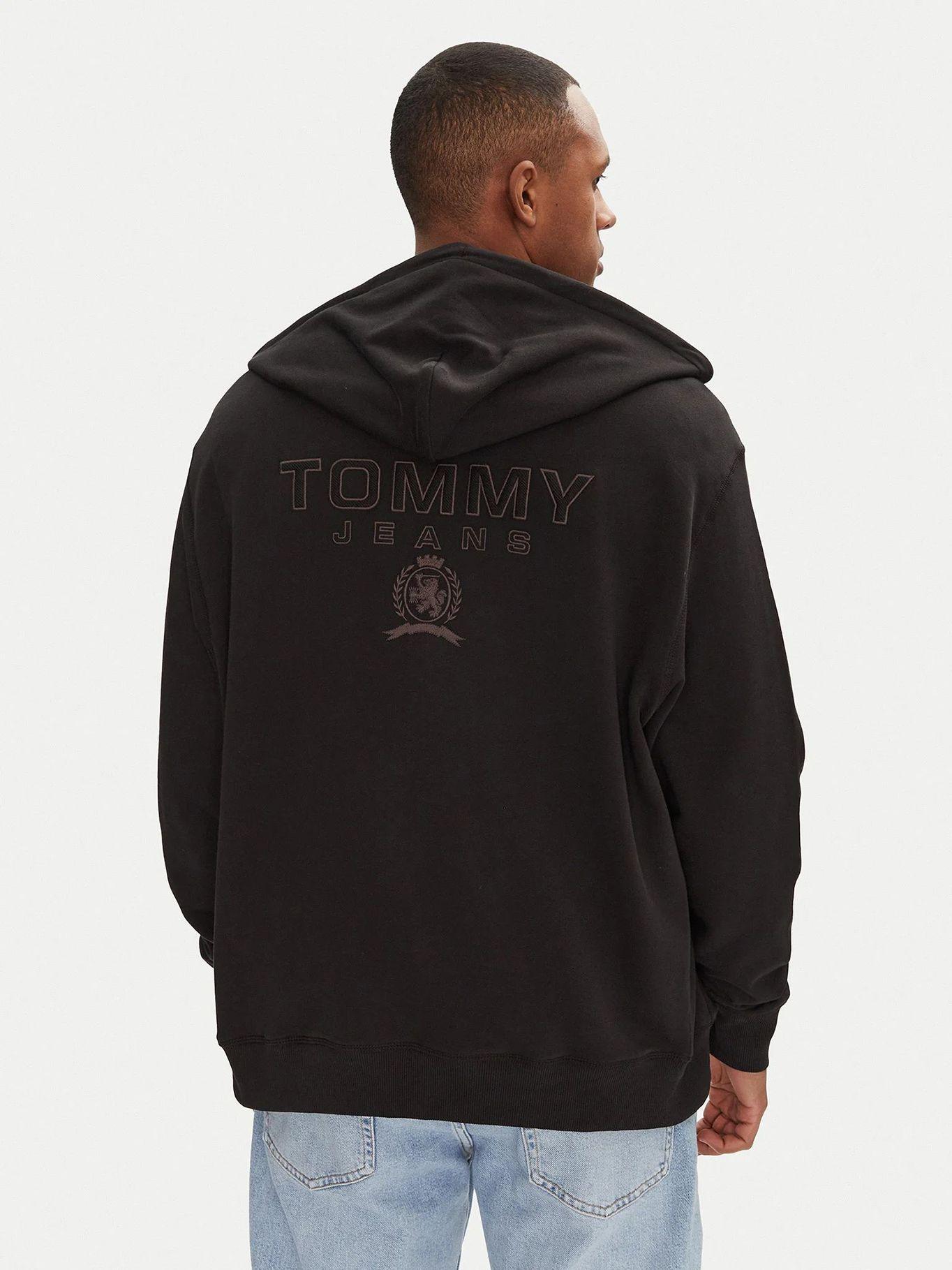 Polerón Hoodie Varsity Tonal Cierre Negro Tommy Jeans-2