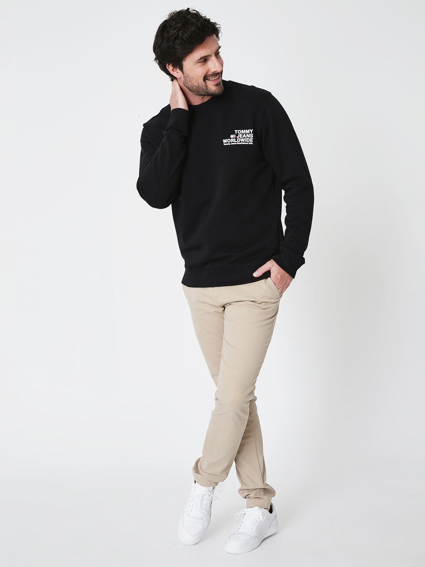 Polerón Entry Graphic Logo Negro Tommy Hilfiger-2