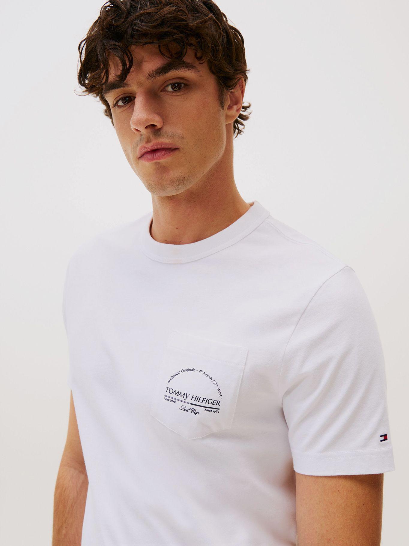 Polera Arch Pocket Con Logo Blanco Tommy Hilfiger-3