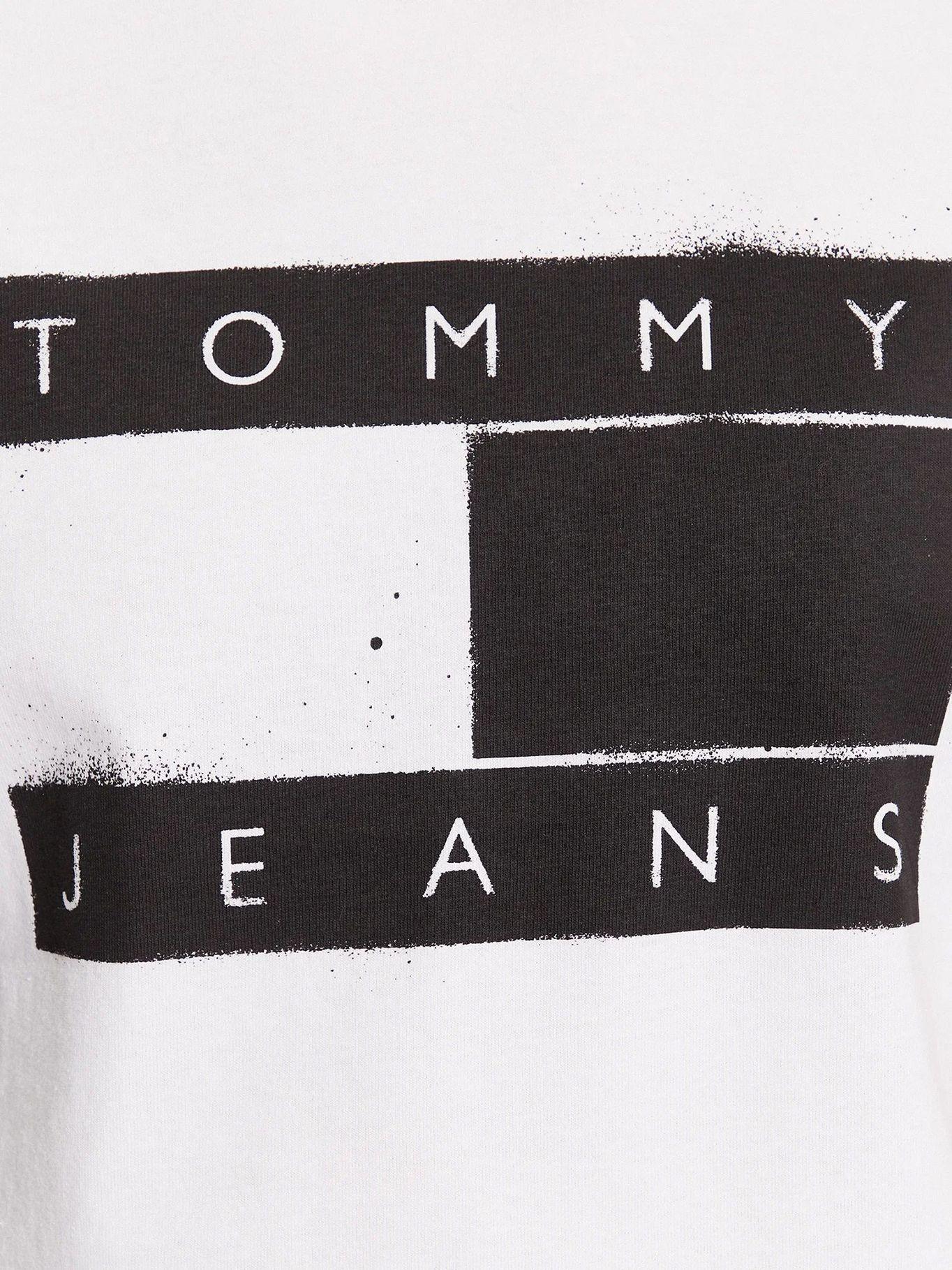 Polera Spray Flag Logo Blanco Tommy Jeans-4