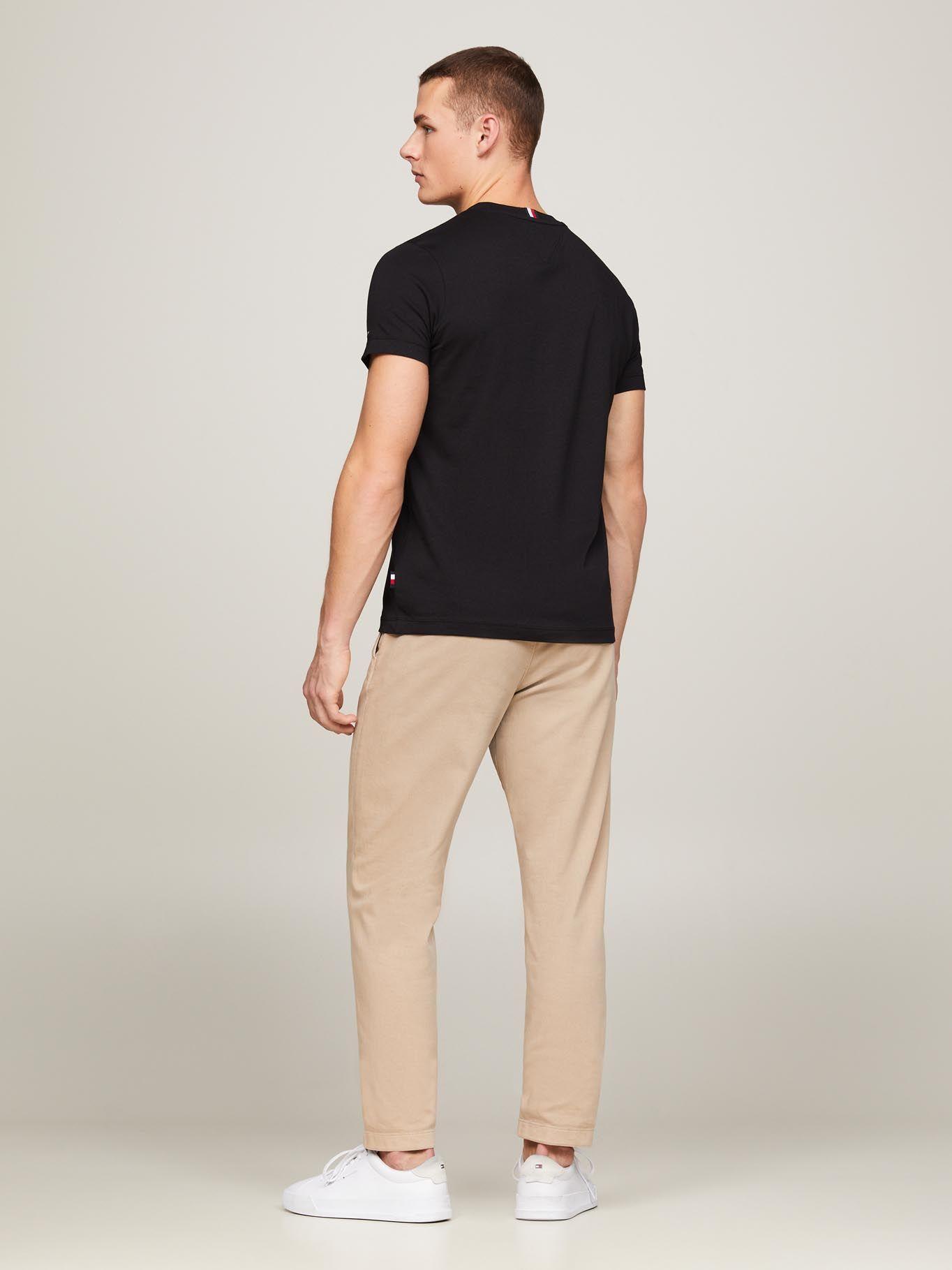 Polera Global Strip Crest Slim Fit Negro Tommy Hilfiger-2