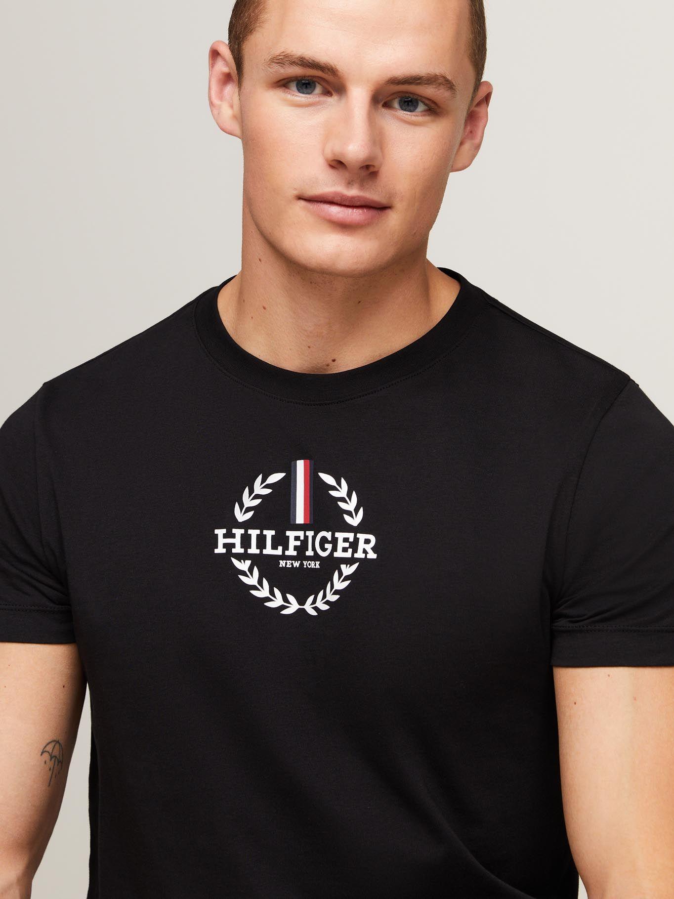 Polera Global Strip Crest Slim Fit Negro Tommy Hilfiger-3
