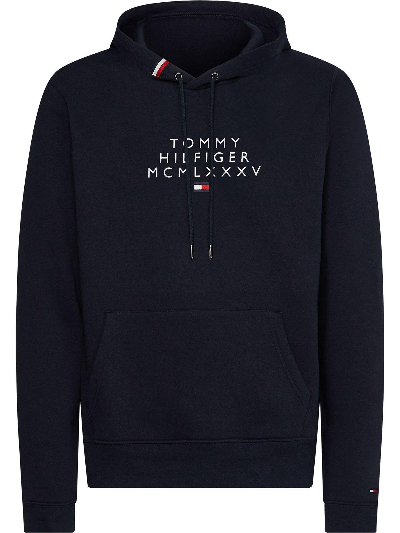 Polerón Hoodie Graphic Center Logo Azul Tommy Hilfiger-0