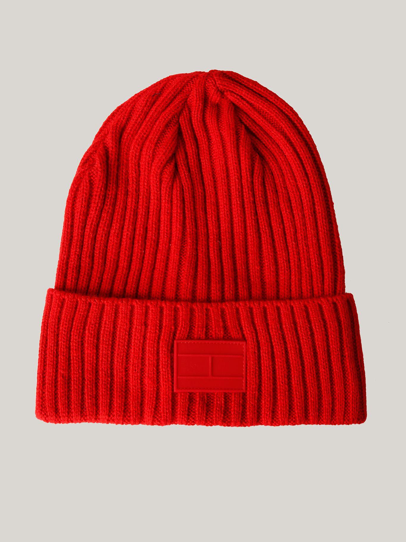Beanie De Canalé Con Logo Rojo Tommy Hilfiger-0
