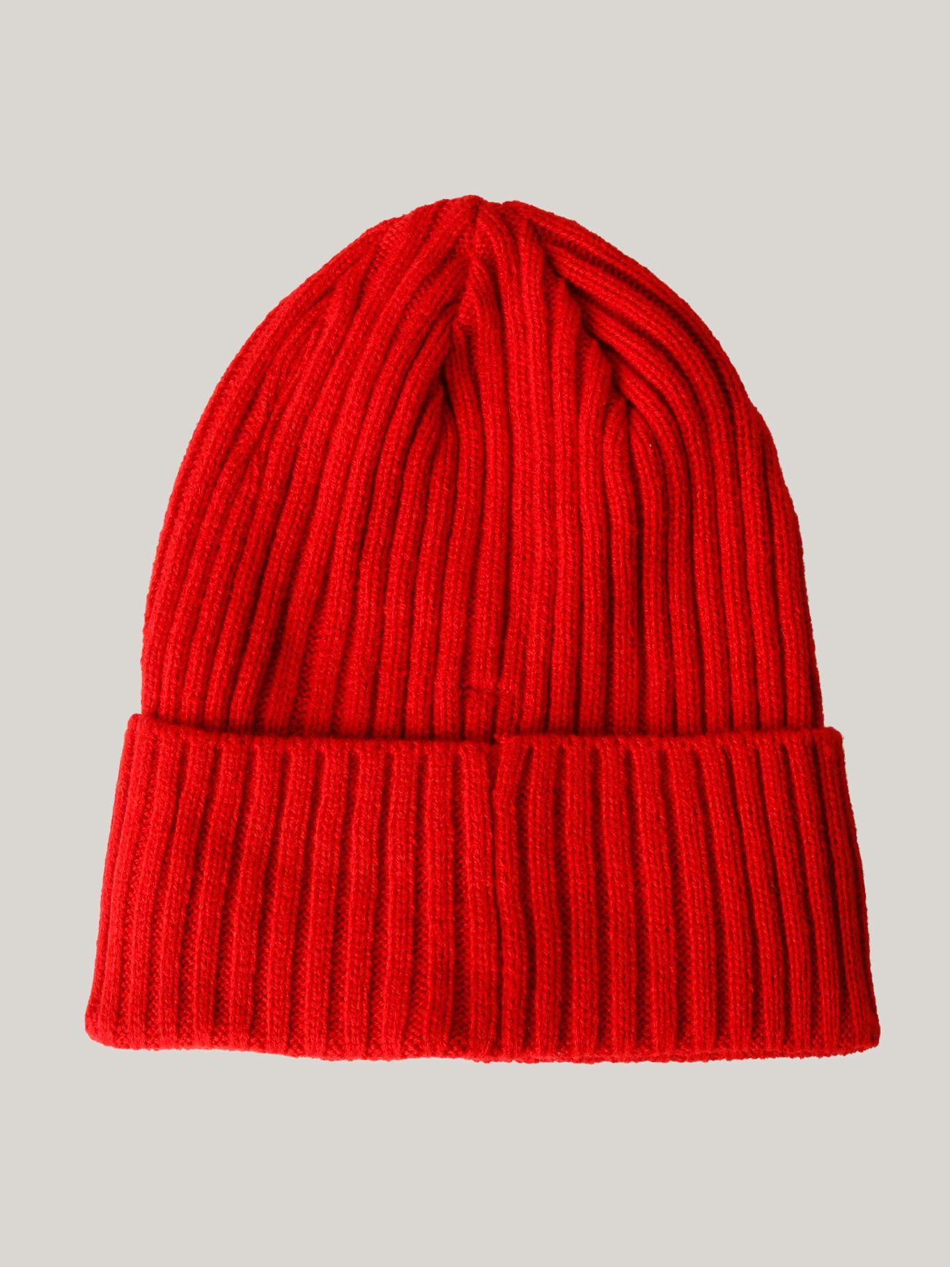 Beanie De Canalé Con Logo Rojo Tommy Hilfiger-1