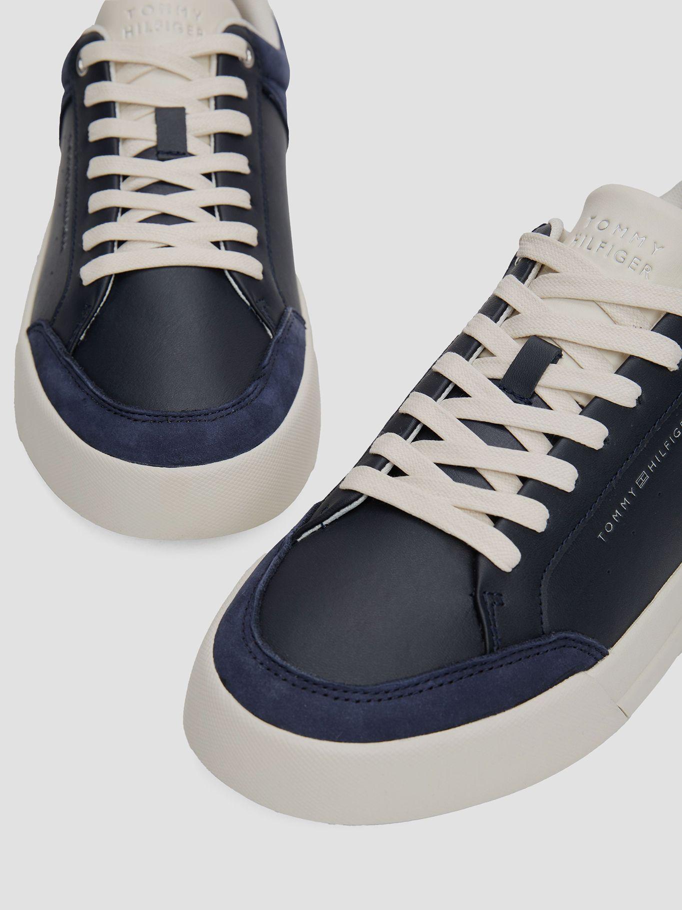 Zapatillas Bajo Relieve De Tenis En Azul Tommy Hilfiger-6