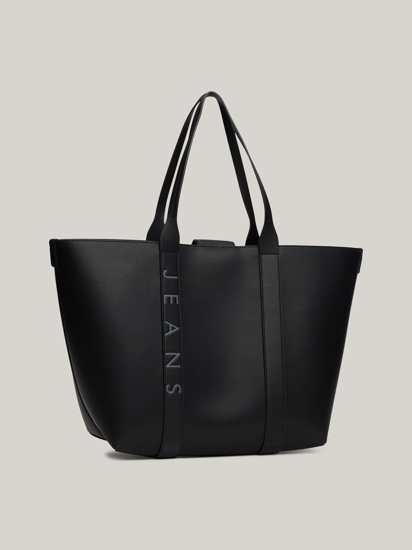 Tote City Con Logo Metálico Negro Tommy Hilfiger-1