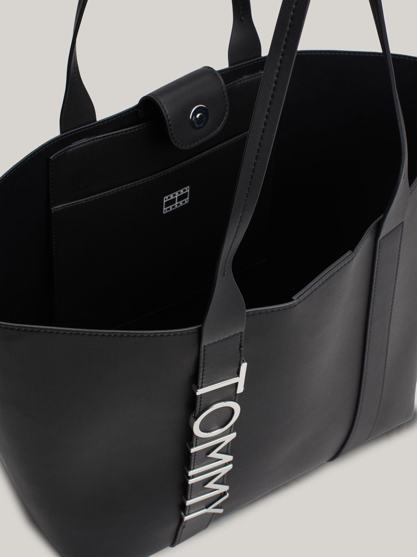Tote City Con Logo Metálico Negro Tommy Hilfiger-3