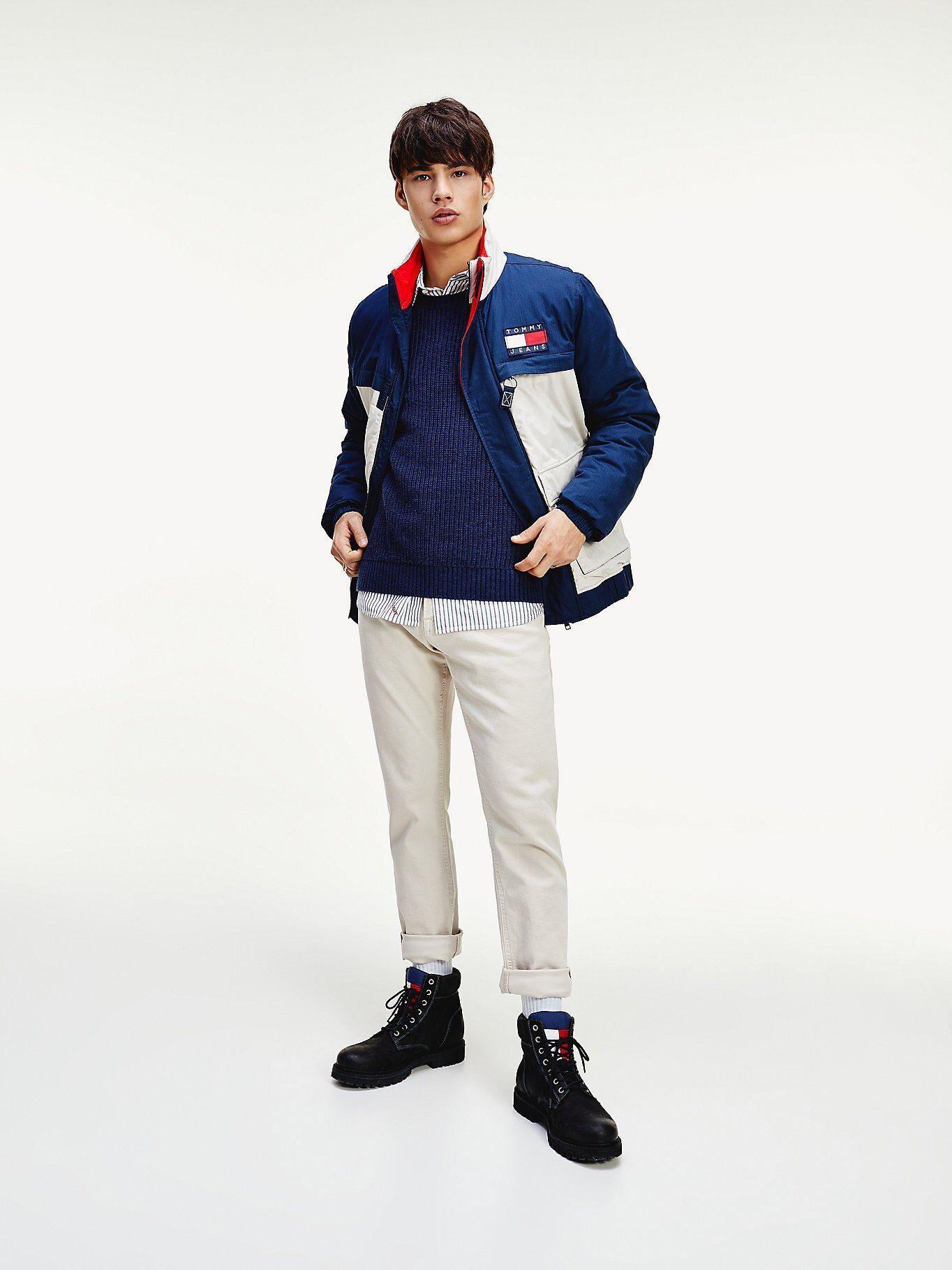 Camisa Con Bordado De Logos Celeste Tommy Hilfiger-1