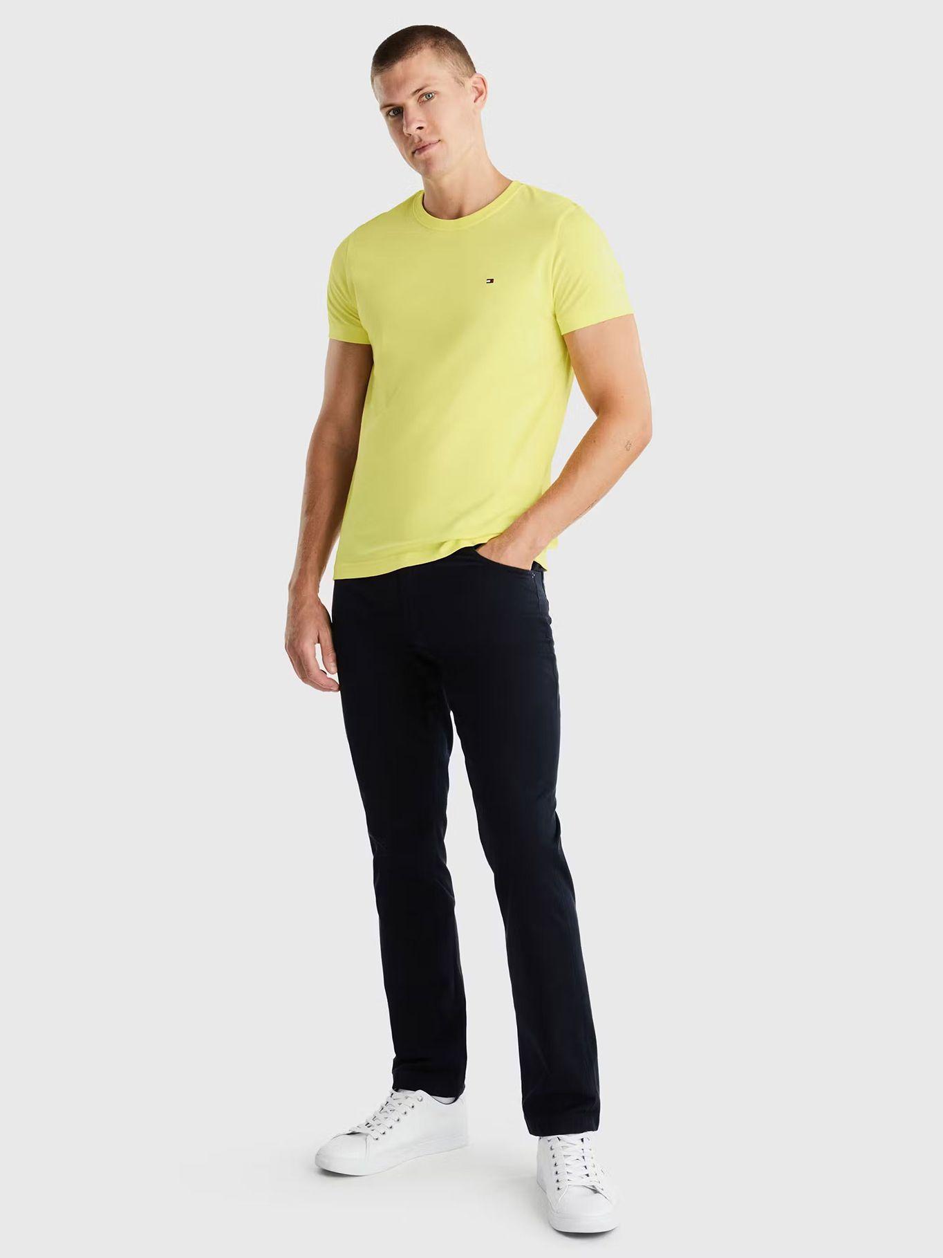 Polera Essential Cotton C-Neck Slim Fit Amarillo Tommy Hilfiger-1