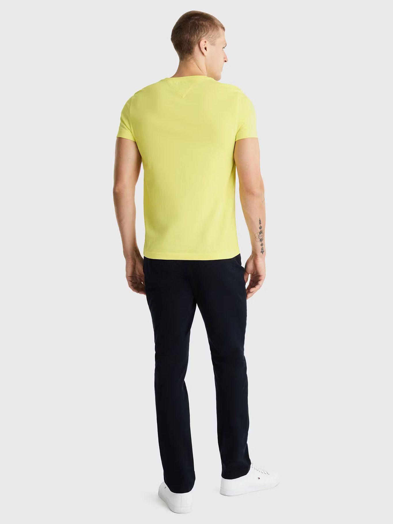 Polera Essential Cotton C-Neck Slim Fit Amarillo Tommy Hilfiger-2