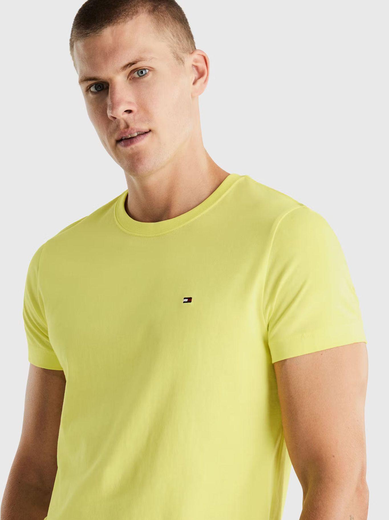 Polera Essential Cotton C-Neck Slim Fit Amarillo Tommy Hilfiger-3