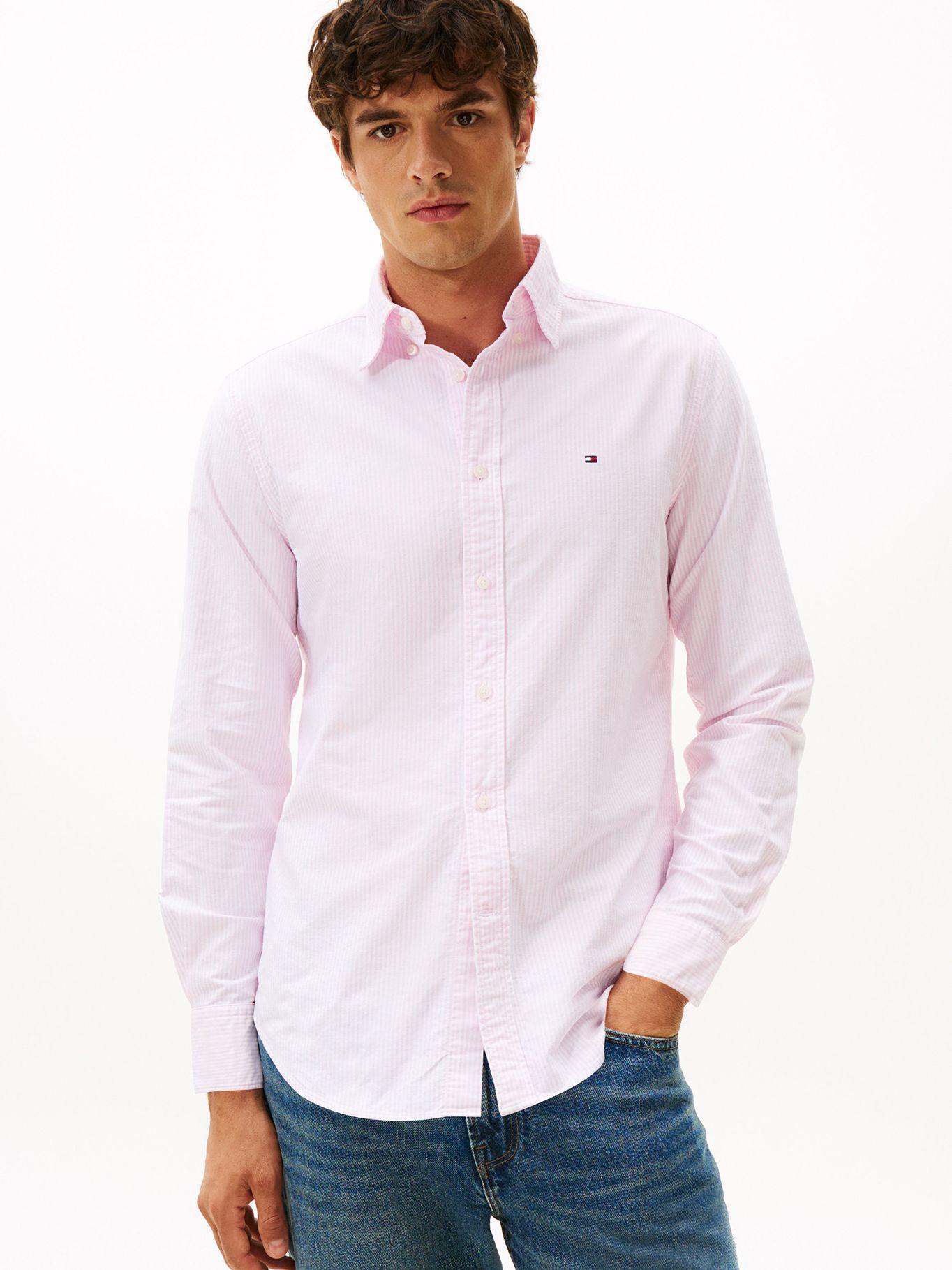 Camisa De Rayas Regular Fit Rosado Tommy Hilfiger-0
