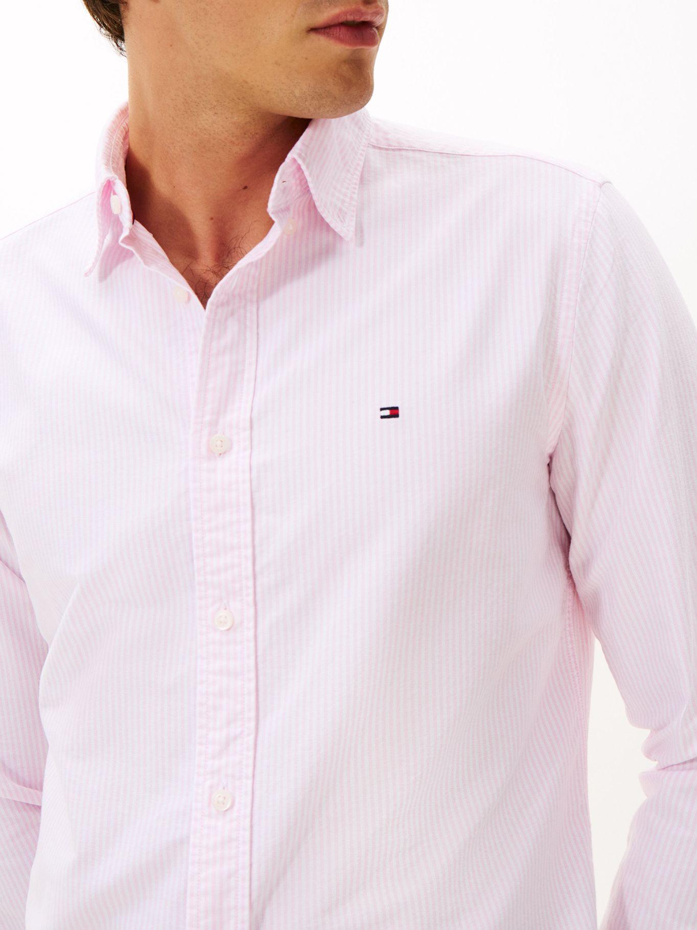 Camisa De Rayas Regular Fit Rosado Tommy Hilfiger-3
