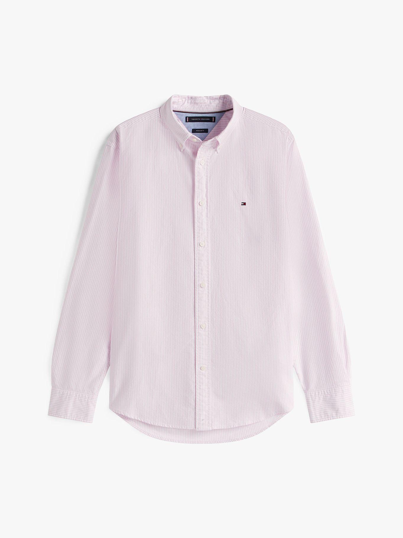 Camisa De Rayas Regular Fit Rosado Tommy Hilfiger-4