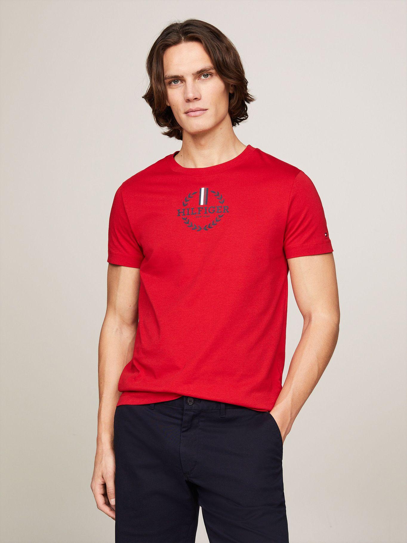 Polera Global Stripe Slim Fit Rojo Tommy Hilfiger-0