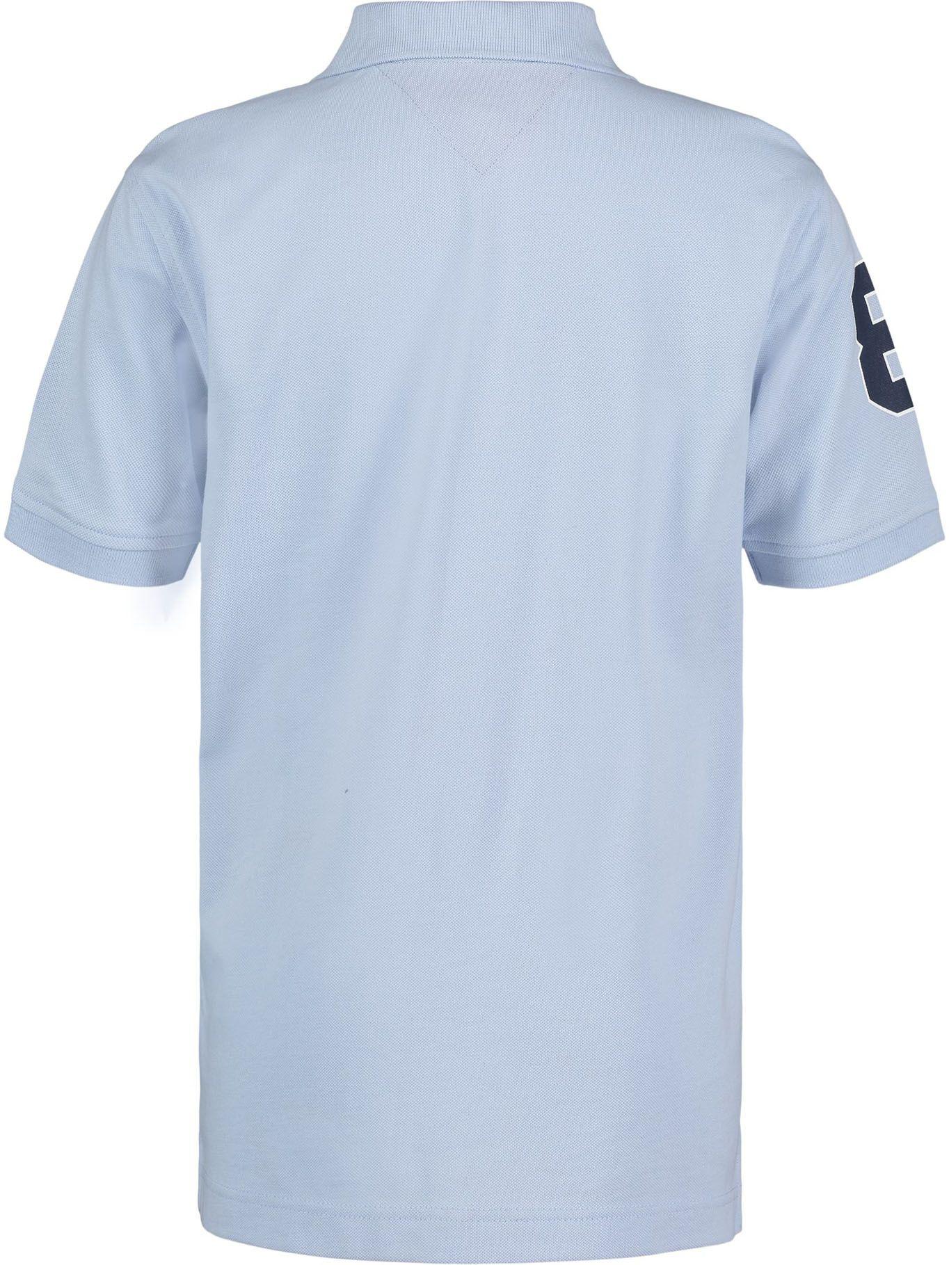 Polo Solid Con Logo Bordado Celeste Tommy Hilfiger-1