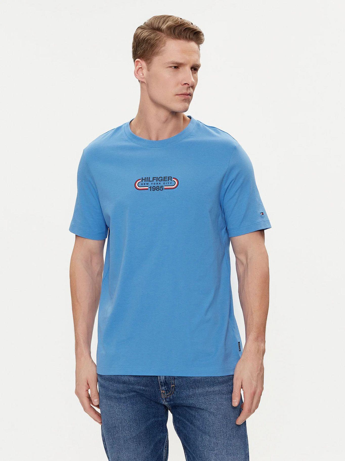 Polera Logo Archive Regular Fit Celeste Tommy Hilfiger-0