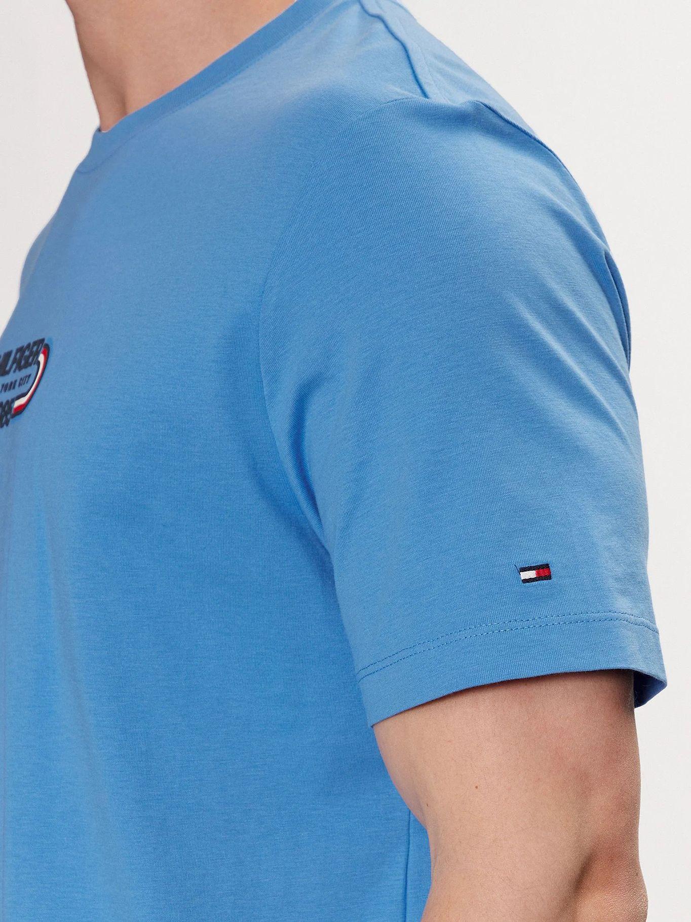 Polera Logo Archive Regular Fit Celeste Tommy Hilfiger-3