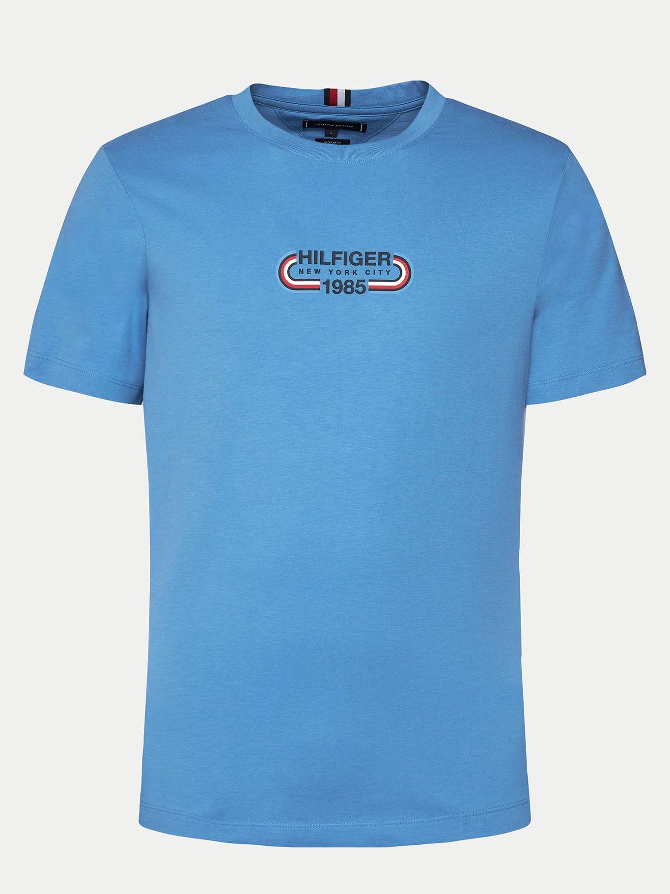 Polera Logo Archive Regular Fit Celeste Tommy Hilfiger-5