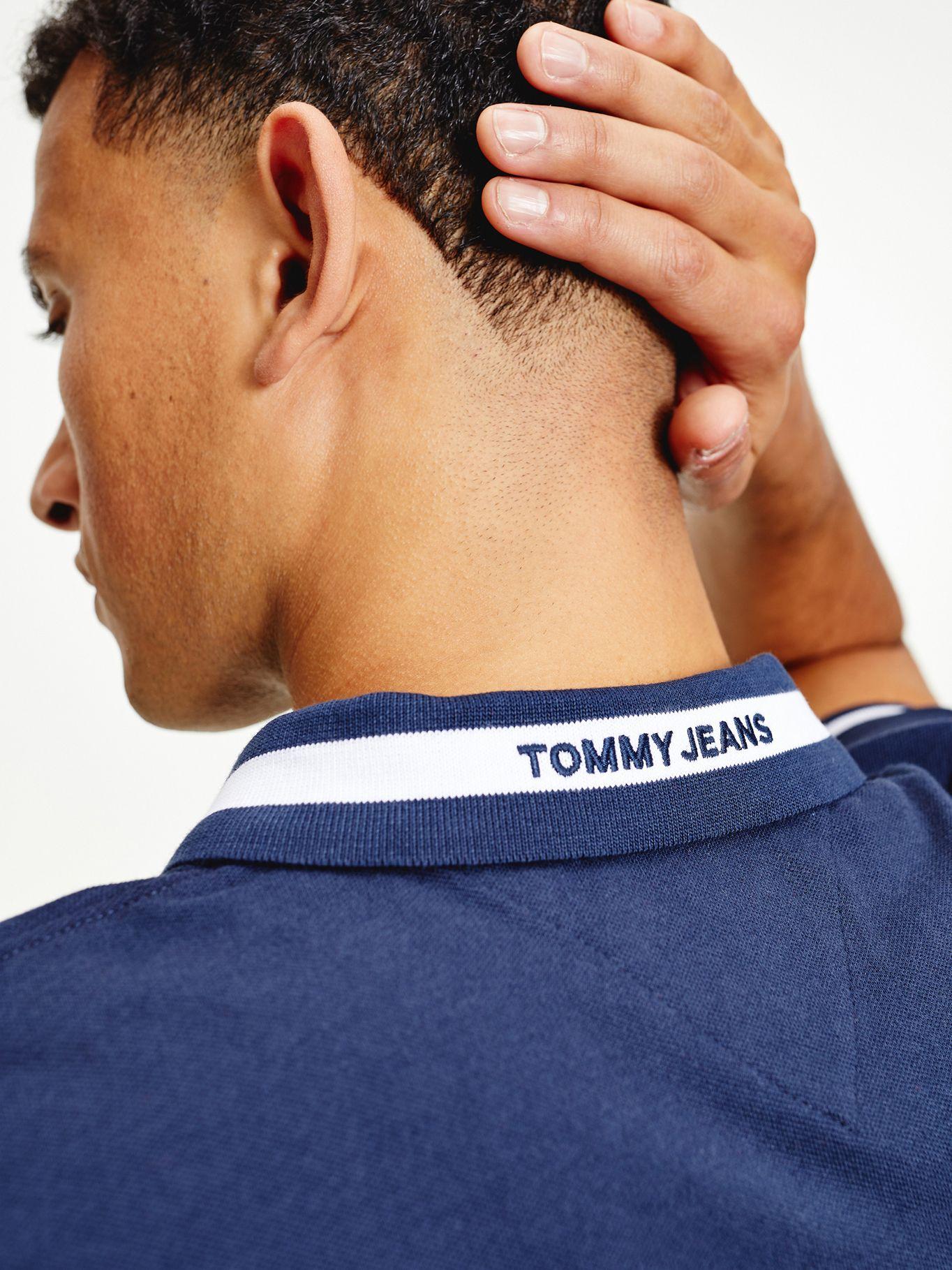 Polo Logo Ribeteado Slim Fit Azul Tommy Hilfiger-2