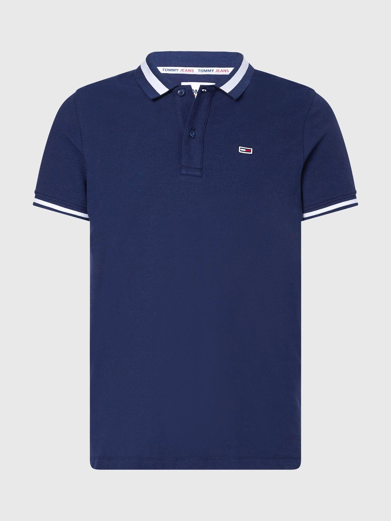 Polo Logo Ribeteado Slim Fit Azul Tommy Hilfiger-3